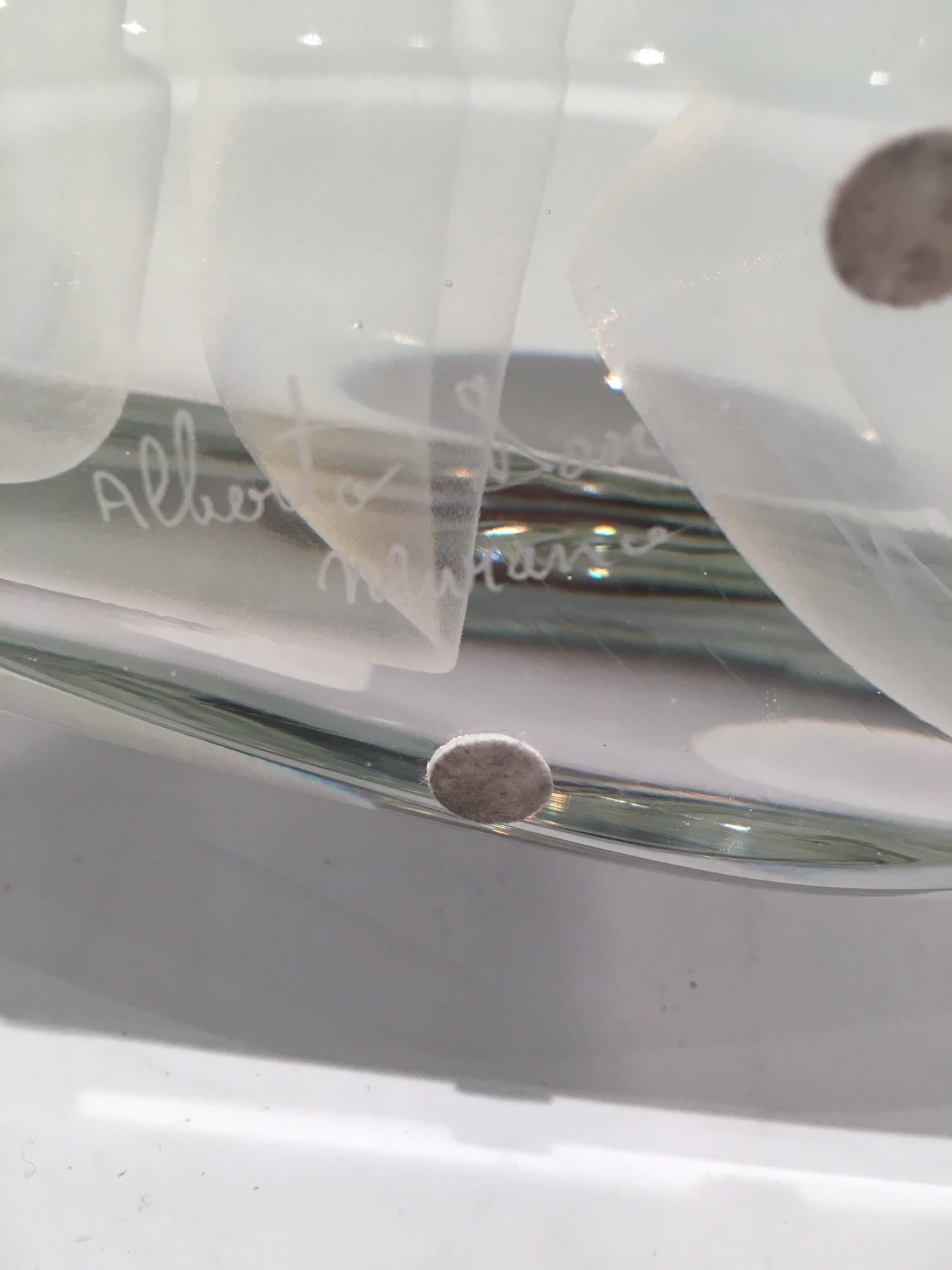 Escultura de pez de cristal de Murano de Alberto Donà Cristal de Murano en venta