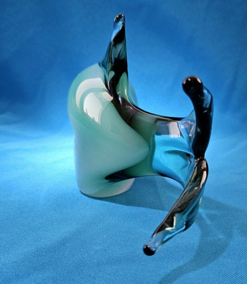 Scultura di pesce in vetro di Murano di Aureliano Toso (sospetto), resta un'etichetta parziale in vendita 2