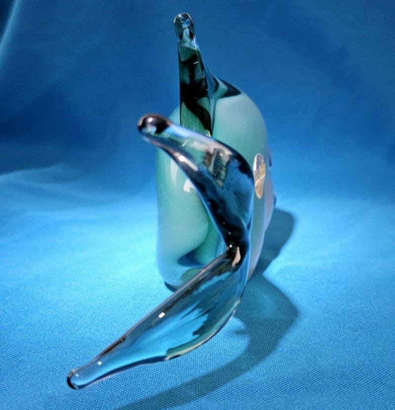 Scultura di pesce in vetro di Murano di Aureliano Toso (sospetto), resta un'etichetta parziale in vendita 1