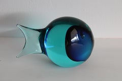 Murano Glass Fish Sculpture by Fabio Tosi for Cenedese