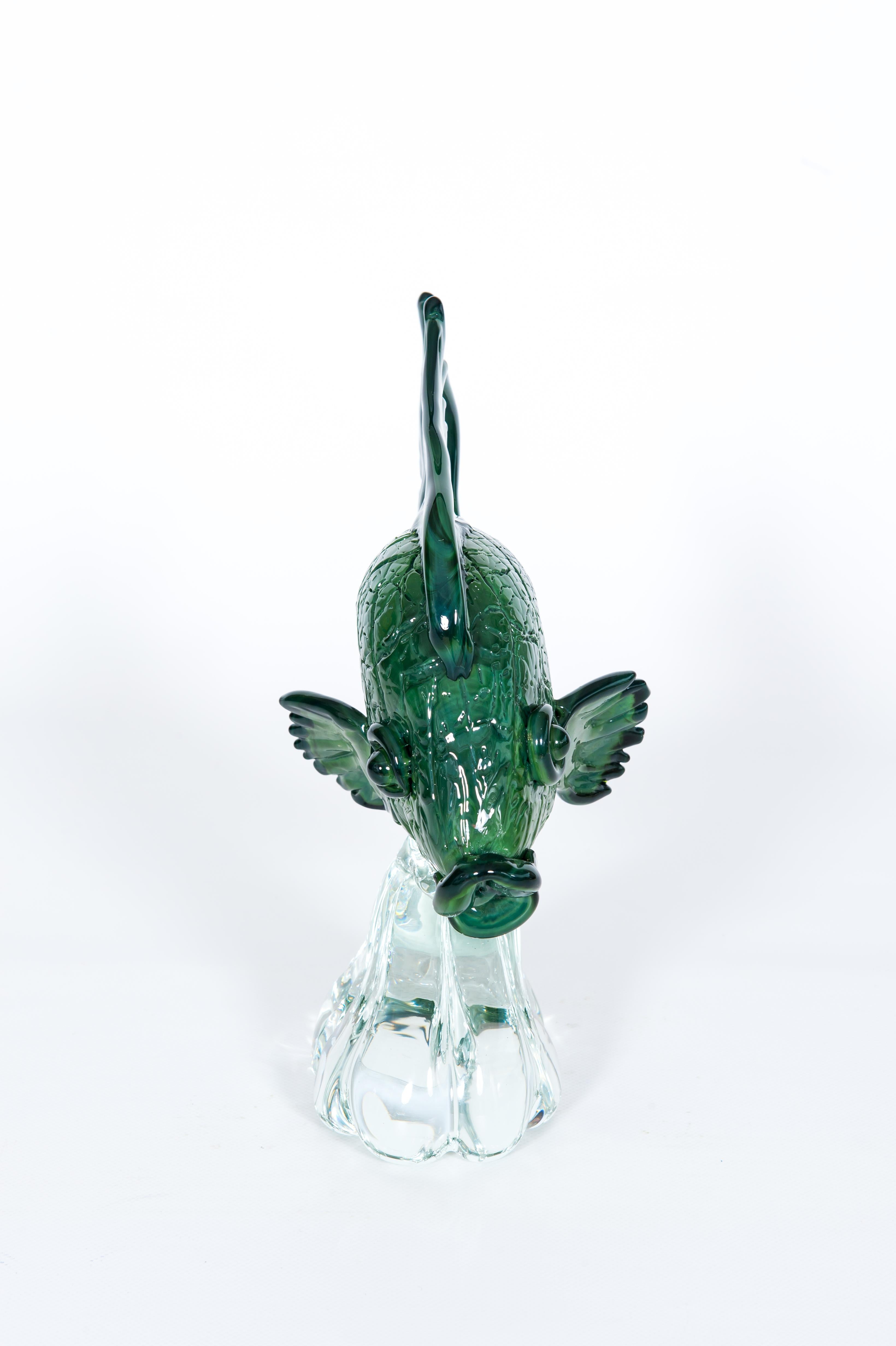 Murano Glass Fish Sculpture by Giovanni dalla Fina, 1990s For Sale 6