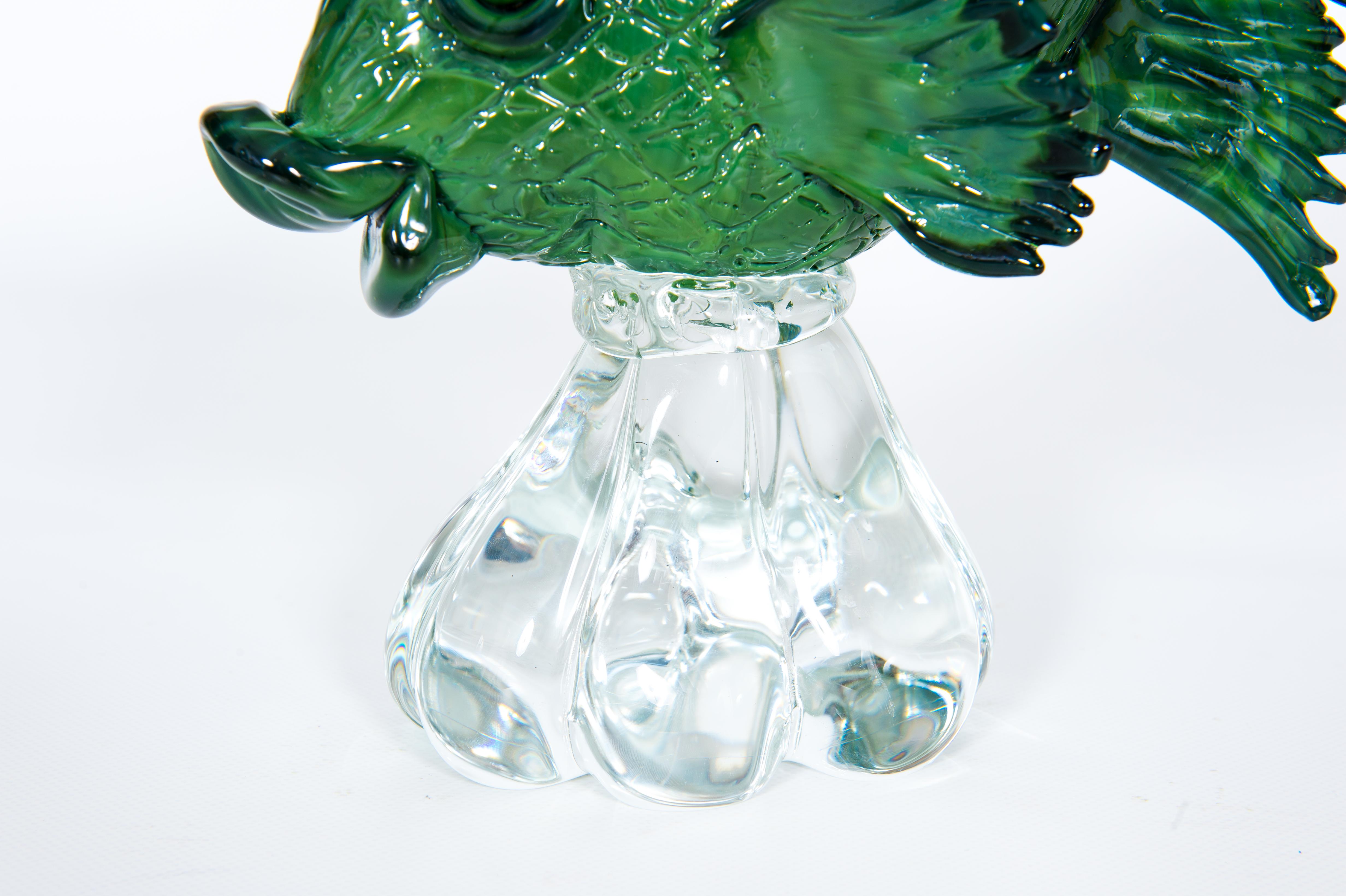 Murano Glass Fish Sculpture by Giovanni dalla Fina, 1990s For Sale 1