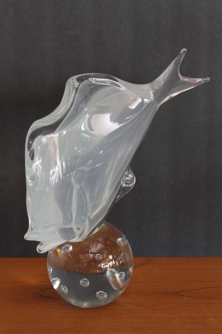Murano Glass Fish Sculpture by Licio For Sale at 1stDibs