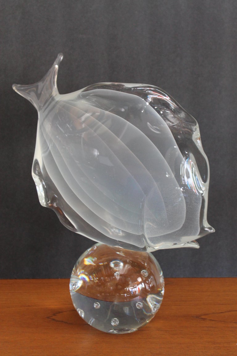 Murano Glass Fish Sculpture by Licio For Sale at 1stDibs