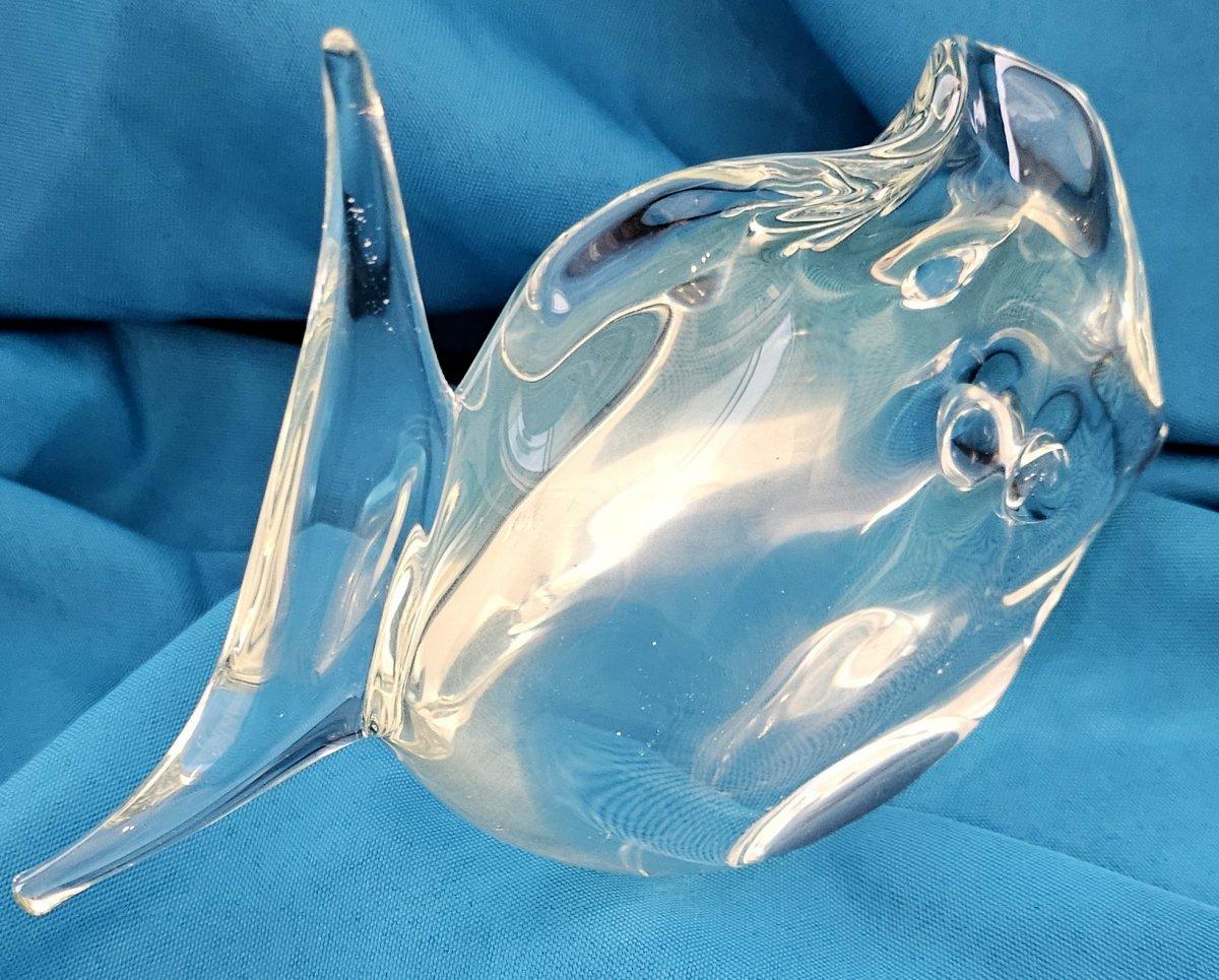 Scultura di pesce in vetro di Murano della metà del secolo scorso da 8,5 pollici, Licio Zanetti o Seguso in vendita 3