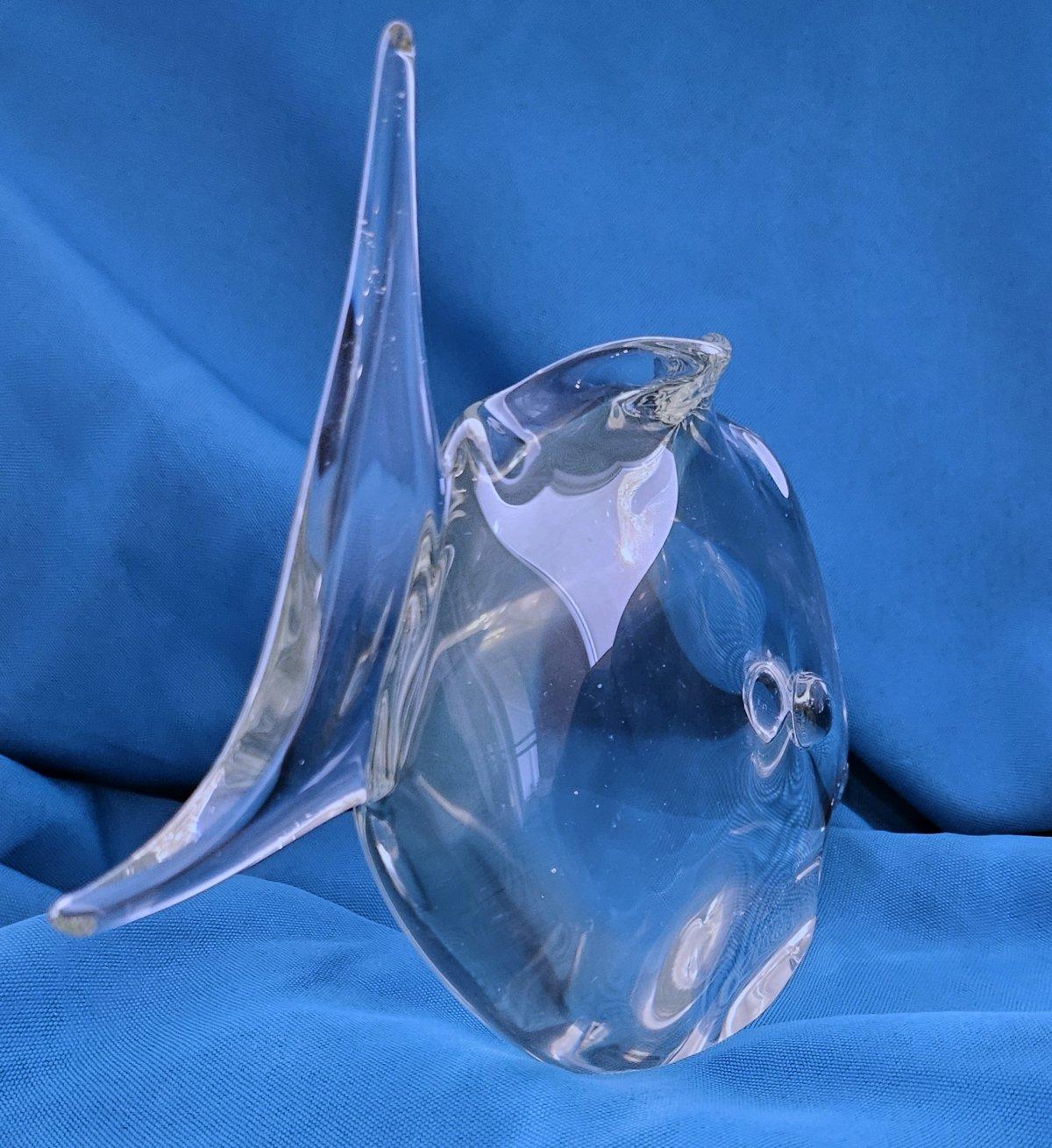 Scultura di pesce in vetro di Murano della metà del secolo scorso da 8,5 pollici, Licio Zanetti o Seguso in vendita 4