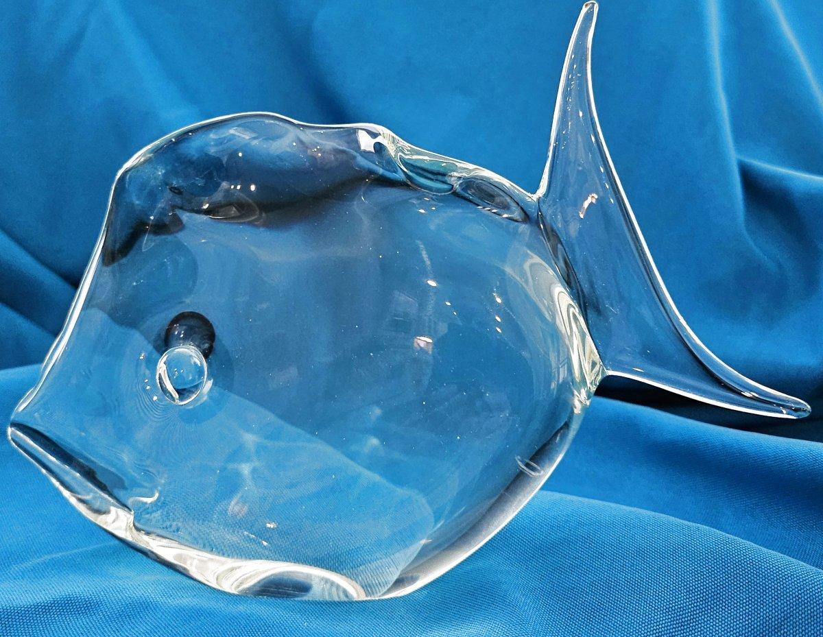 Scultura di pesce in vetro di Murano della metà del secolo scorso da 8,5 pollici, Licio Zanetti o Seguso in vendita 8