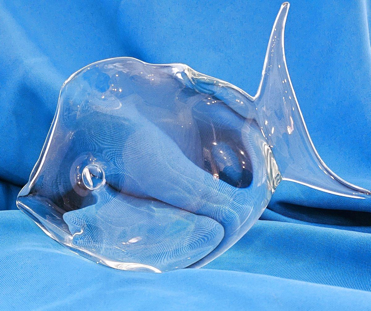 Scultura di pesce in vetro di Murano di metà secolo, Licio Zanetti o Seguso (sospettato). 
*****NOTICE: Il nostro negozio 1stDibs si prenderà presto una pausa, quindi il prezzo è temporaneamente più basso.*****
Sia Zanetti che Seguso hanno prodotto