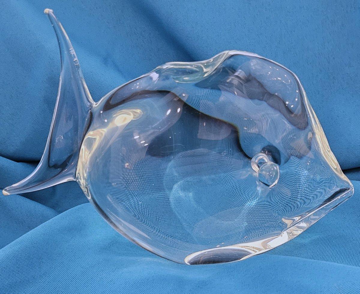 Scultura di pesce in vetro di Murano della metà del secolo scorso da 8,5 pollici, Licio Zanetti o Seguso In condizioni buone in vendita a Warrenton, OR