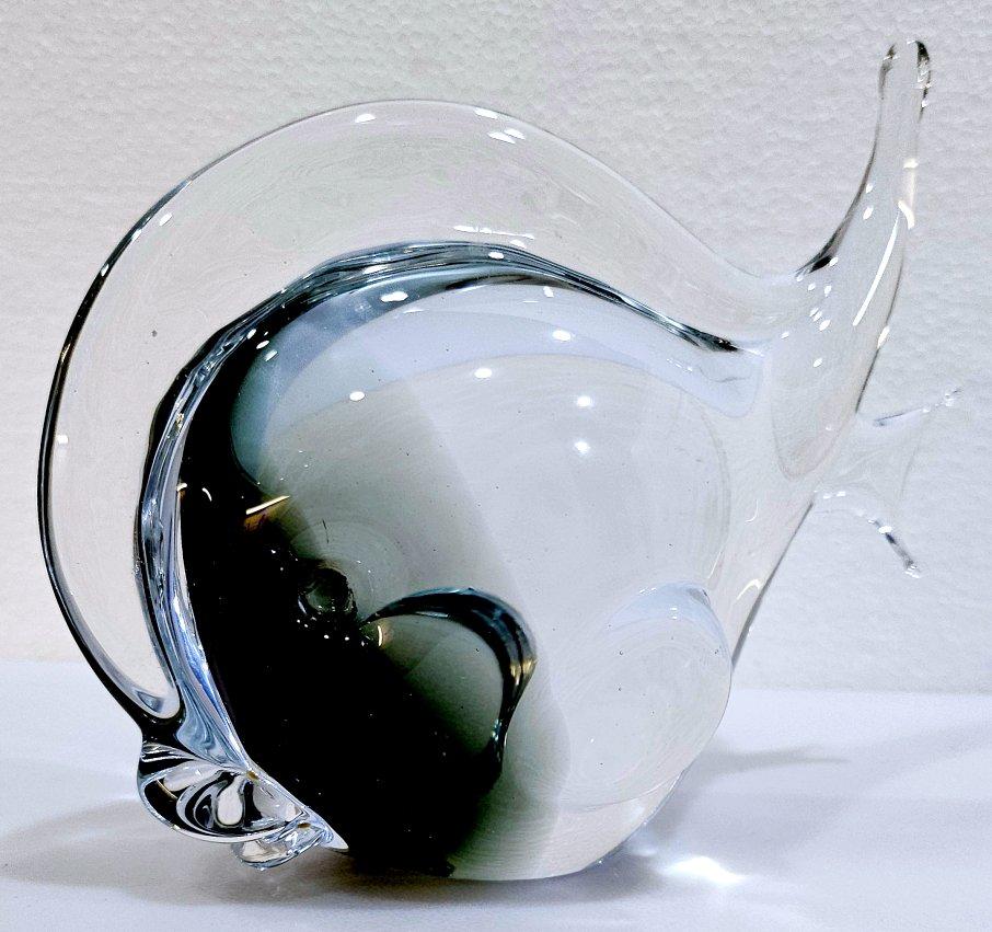 Other Mid-Century Modern Murano Glass Fish Sculpture by V. Nason For Sale