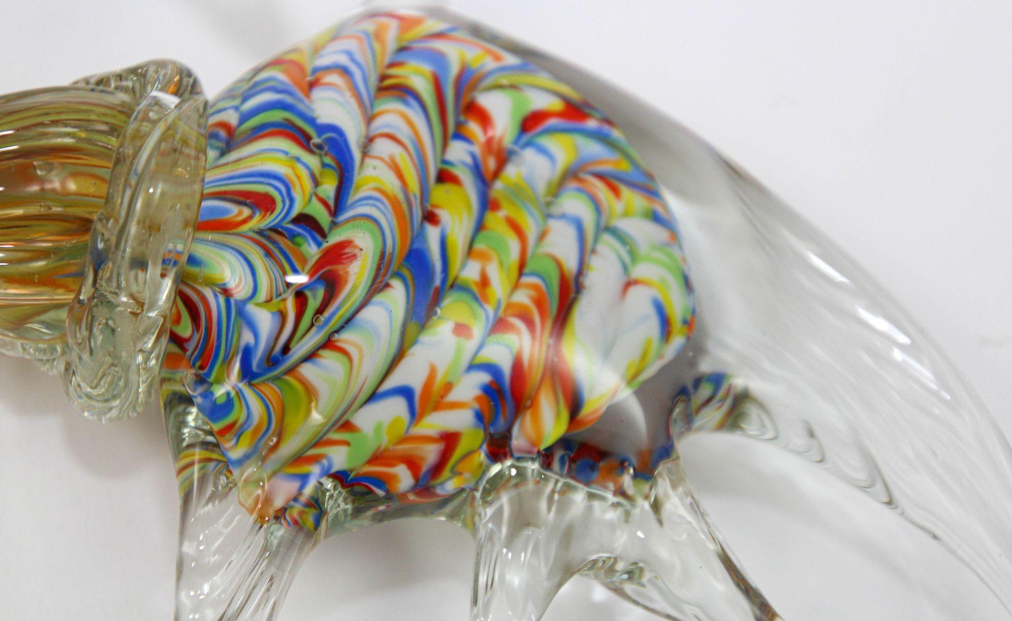 Murano Glass Fish Sculpture Coral Reef Italian Art Glass Centerpiece Sculpture For Sale 10