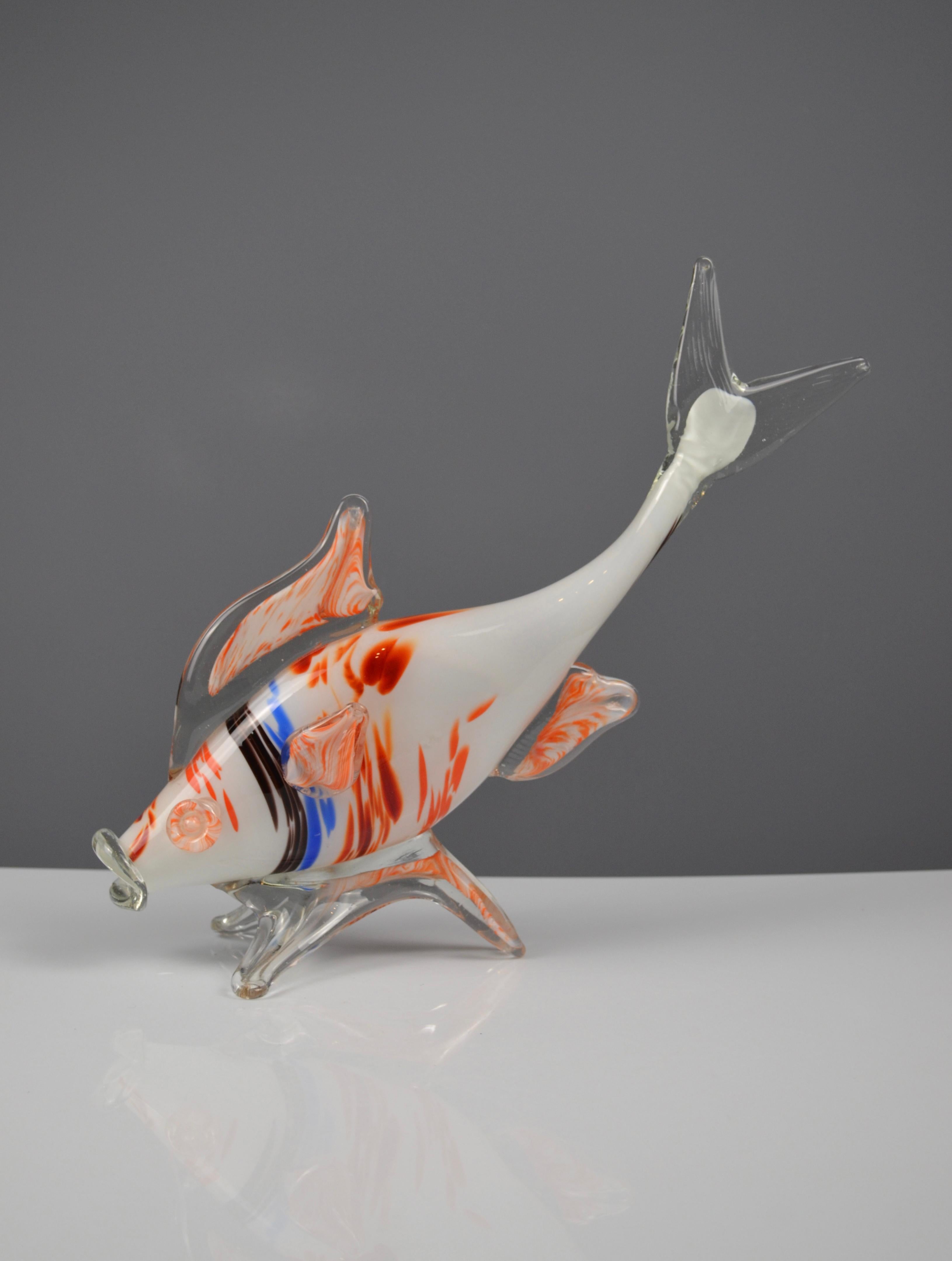 Scultura di pesce in vetro di Murano in vendita 3