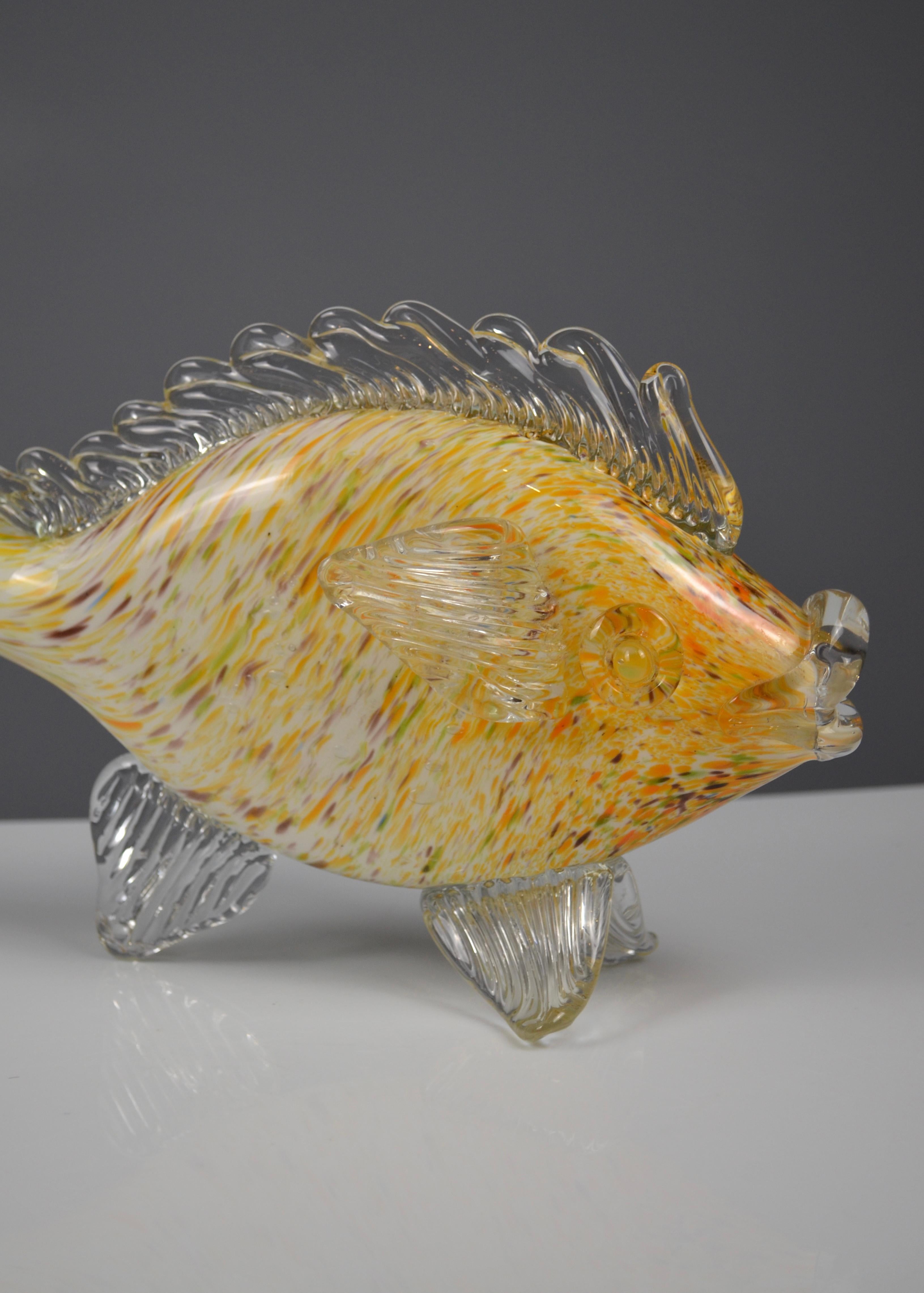 Murano Glass Fish Sculpture in vendita 4