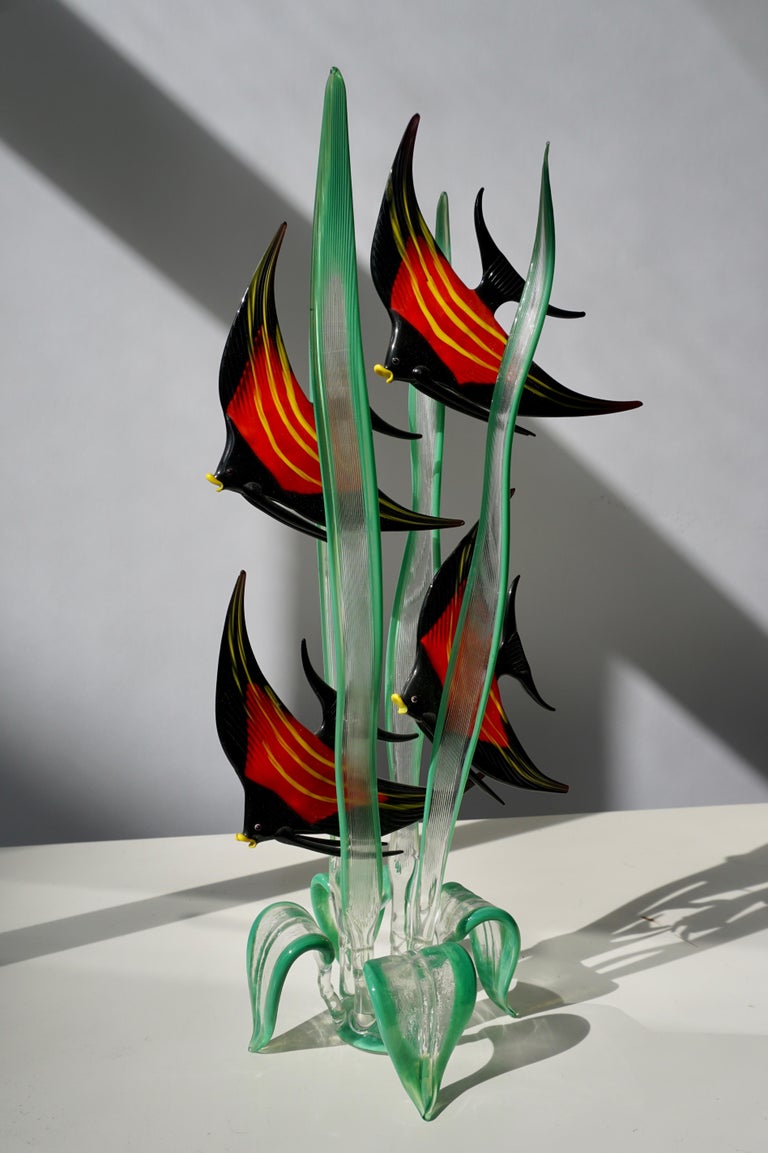 Murano Glass Fish Sculpture For Sale at 1stDibs