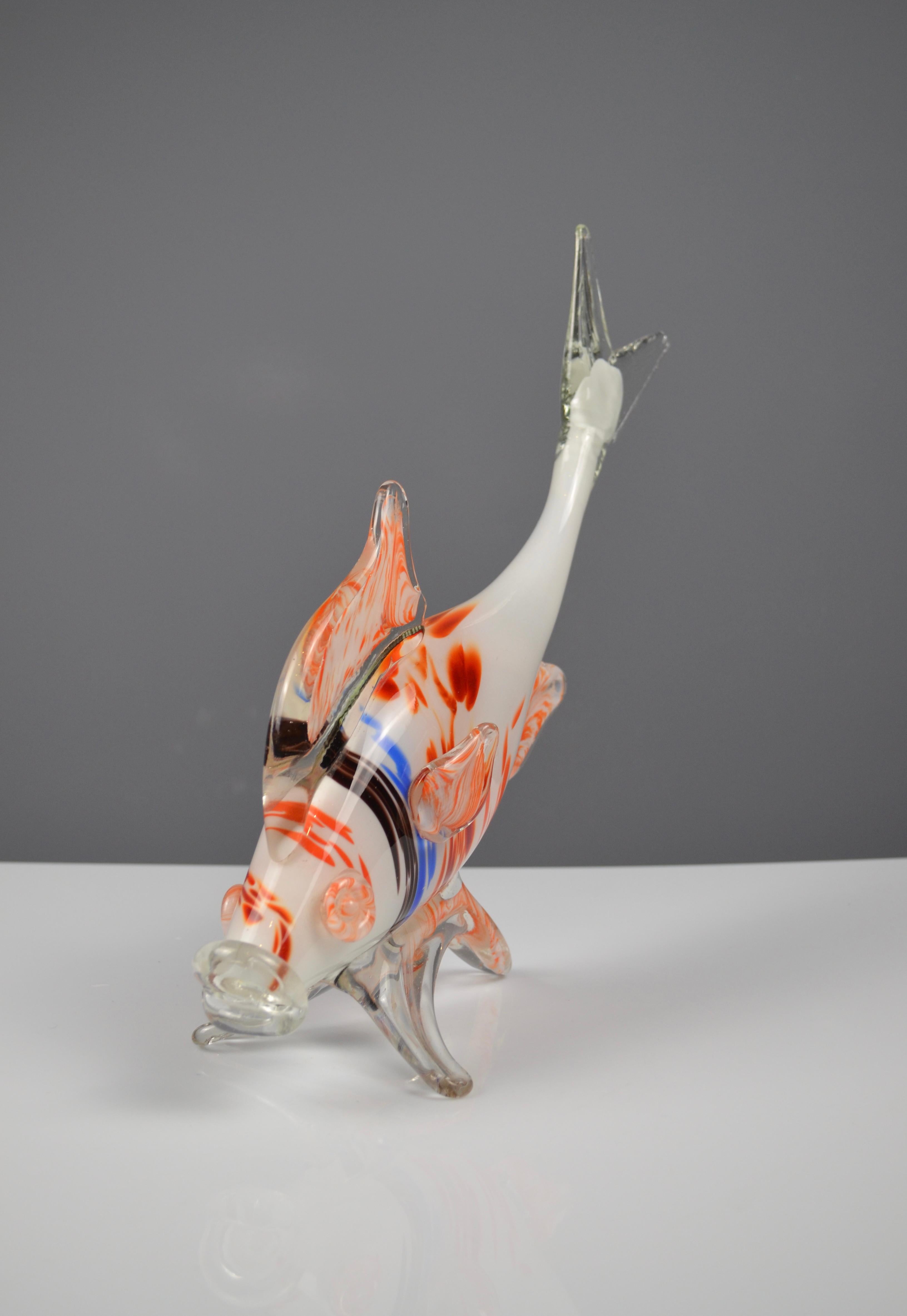 Scultura di pesce in vetro di Murano in vendita 4