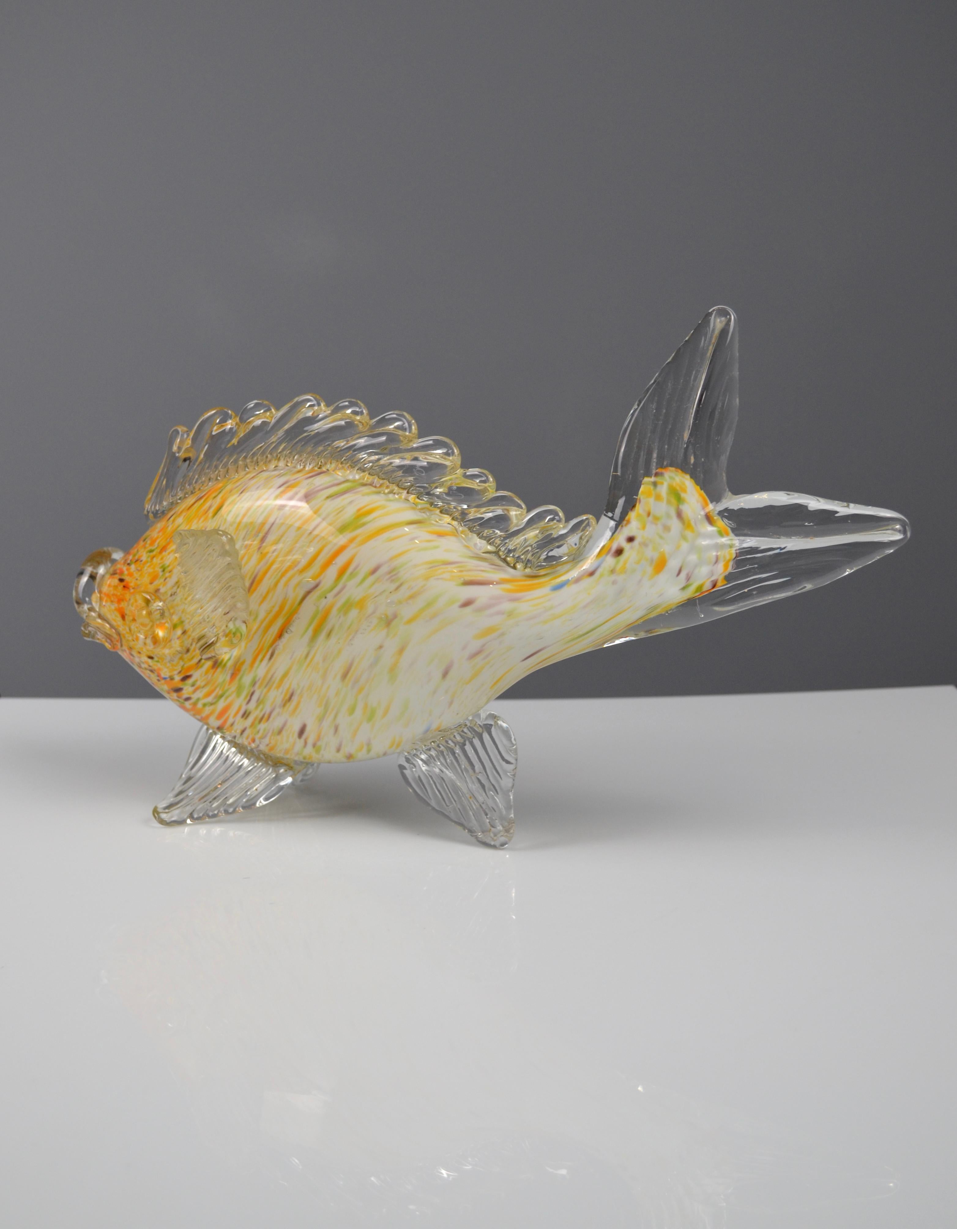 Murano Glass Fish Sculpture in vendita 7