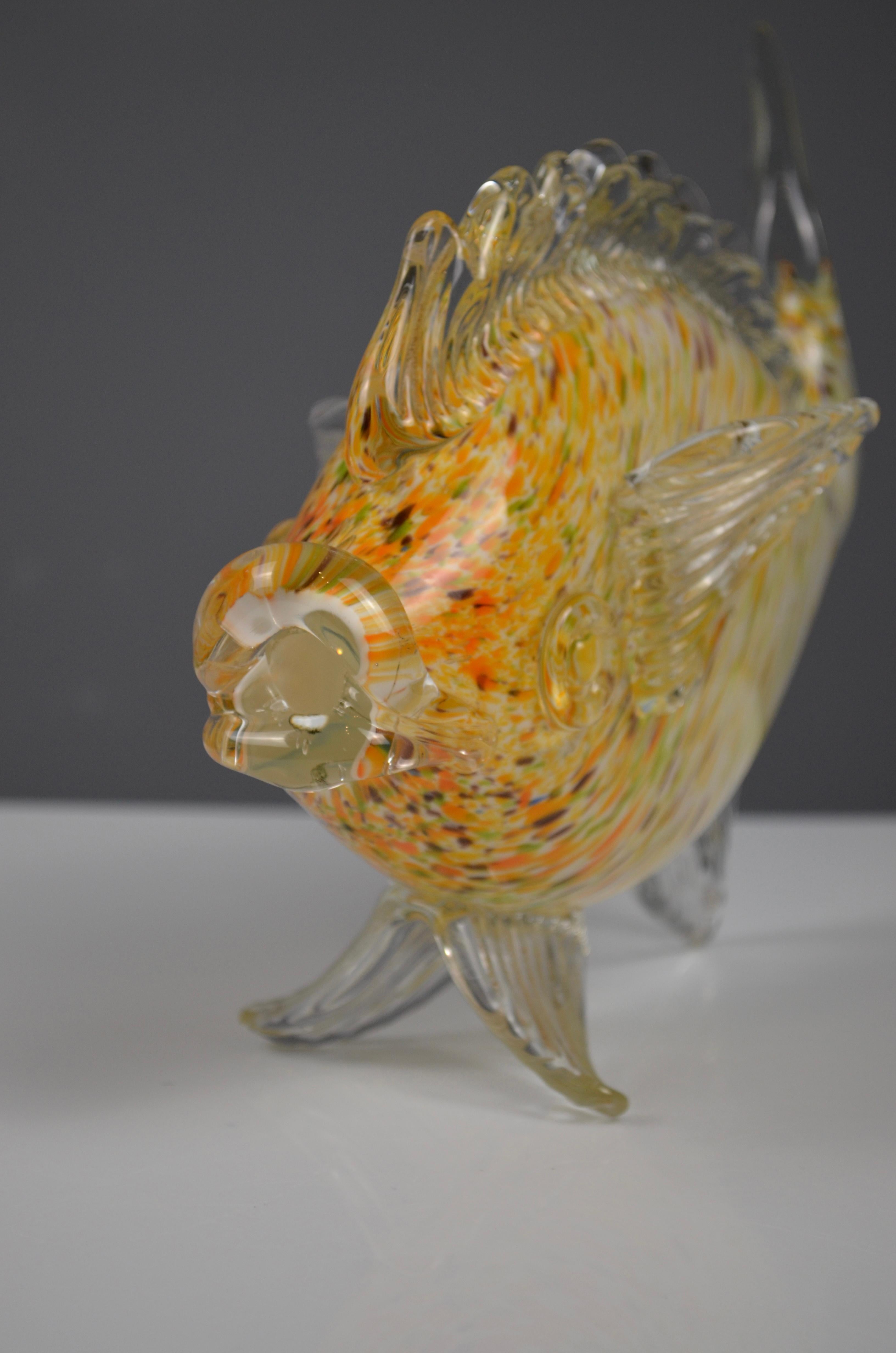 Murano Glass Fish Sculpture in vendita 1