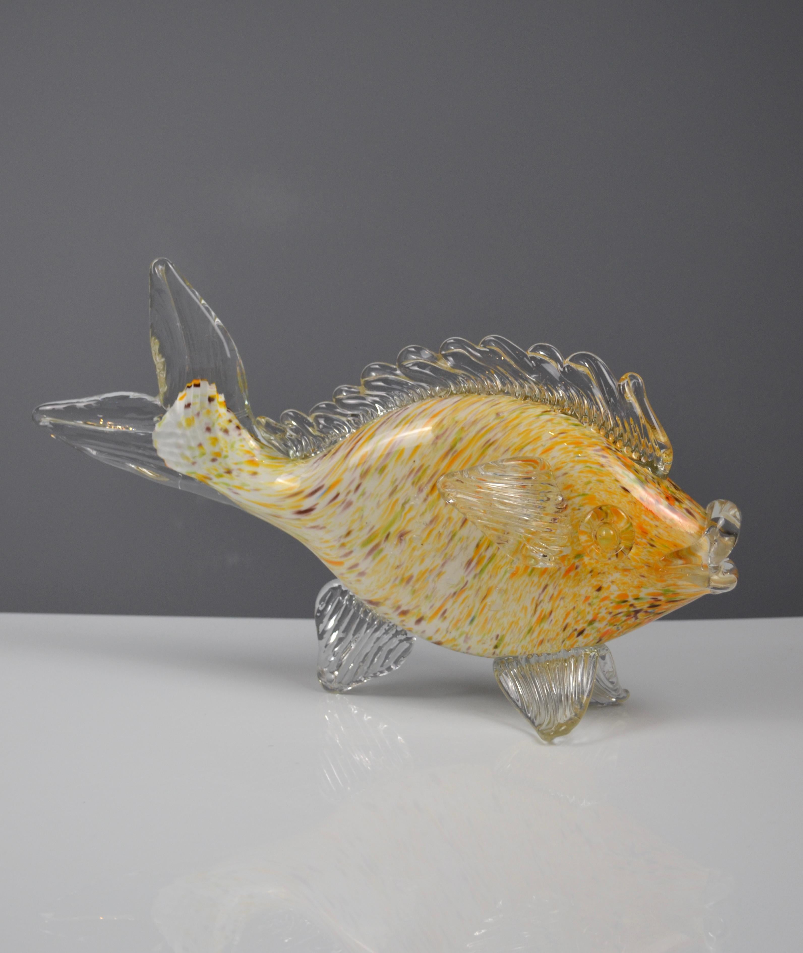 Murano Glass Fish Sculpture in vendita 2