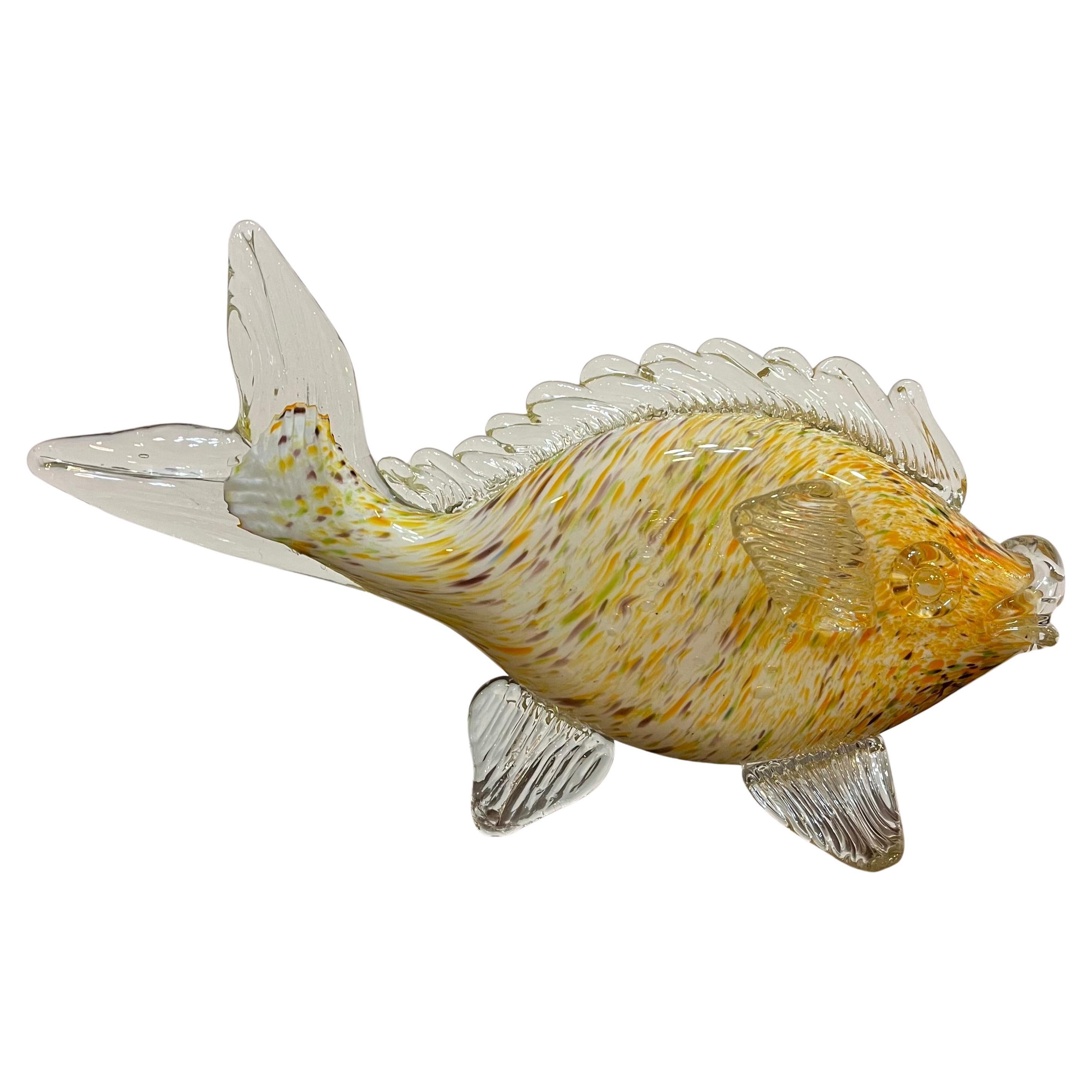 Murano Glass Fish Sculpture