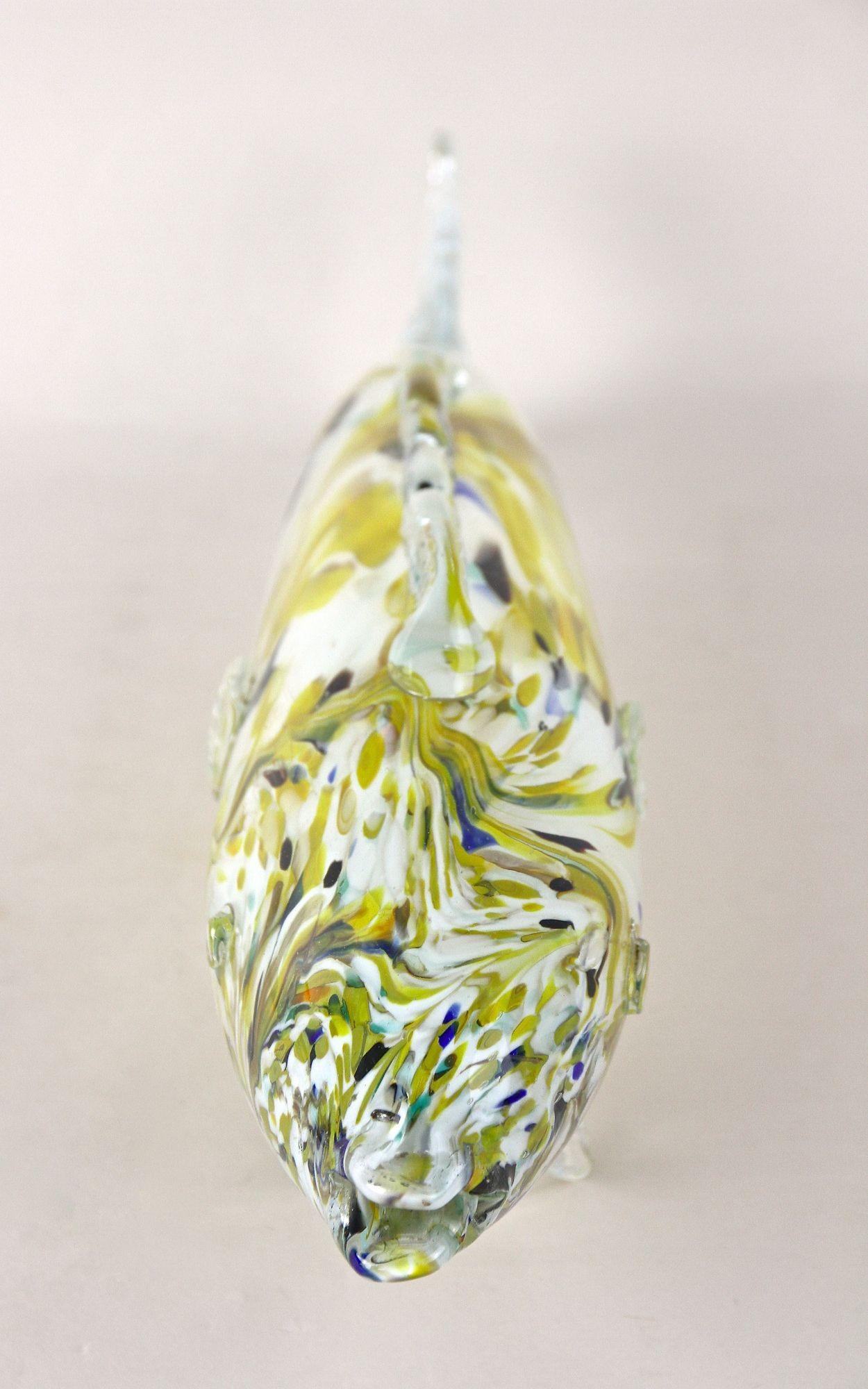 Italiano Scultura di pesce in vetro di Murano - Multicolore, metà secolo, Italia, 1950 ca. in vendita