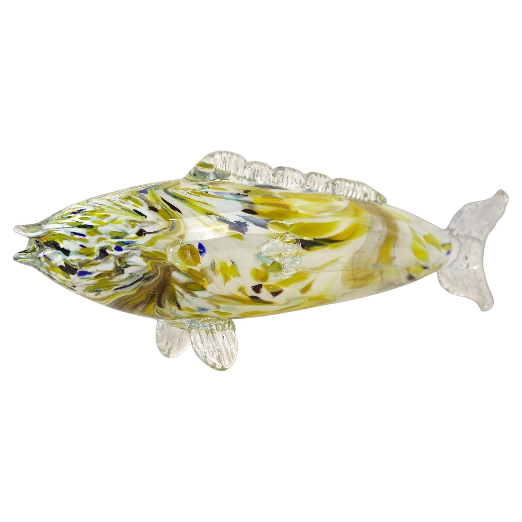 Scultura di pesce in vetro di Murano - Multicolore, metà secolo, Italia, 1950 ca.