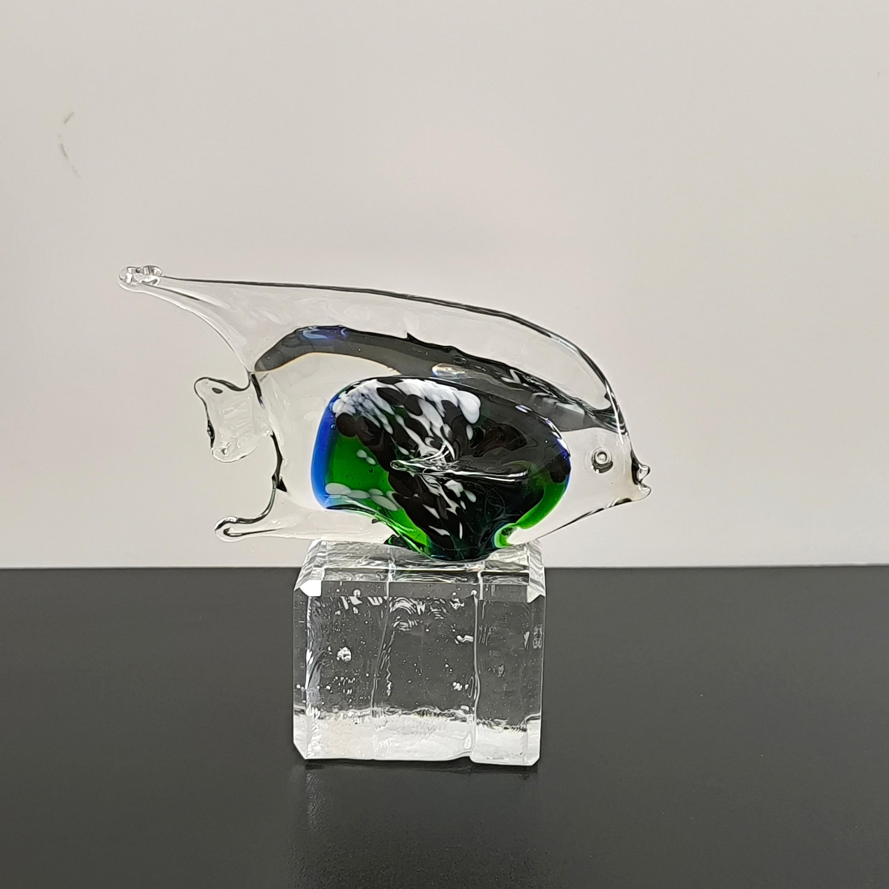 Murano Glass Fish Sculpture, Paperweight In Excellent Condition For Sale In Bochum, NRW