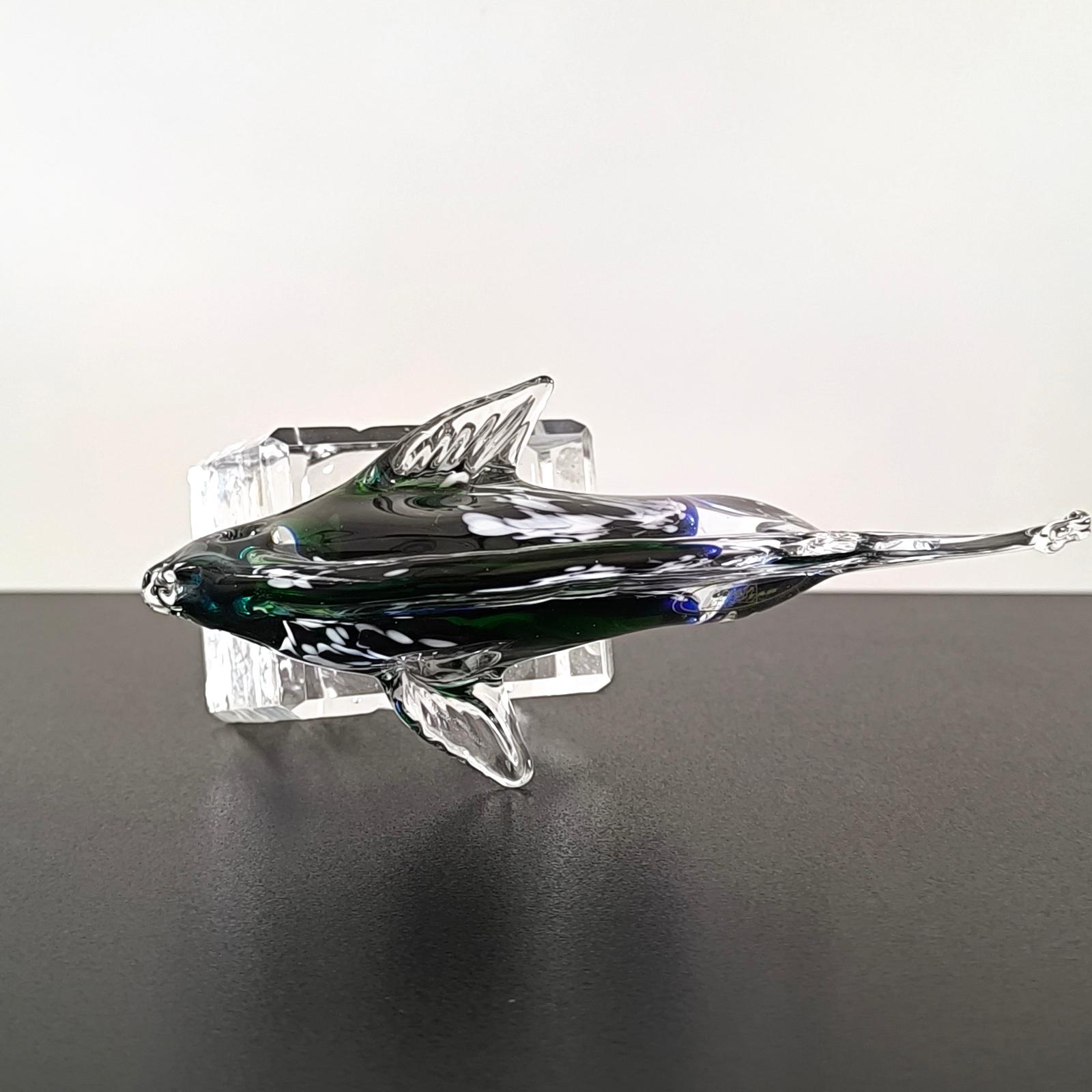 Murano Glass Fish Sculpture, Paperweight For Sale 2