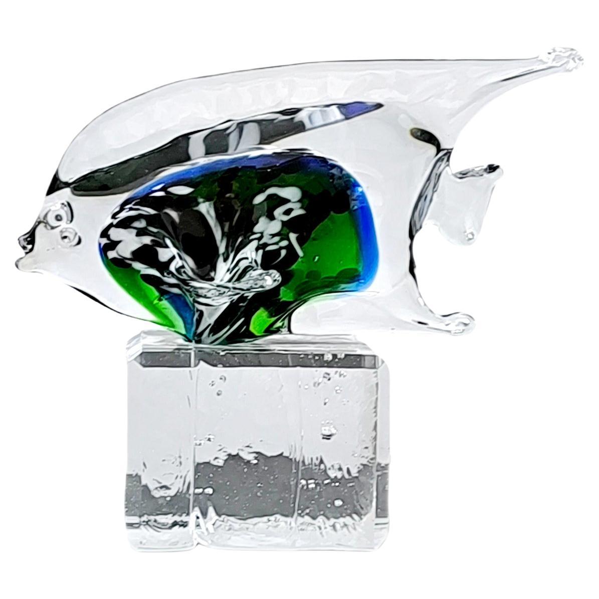 Murano Glass Fish Sculpture, Paperweight