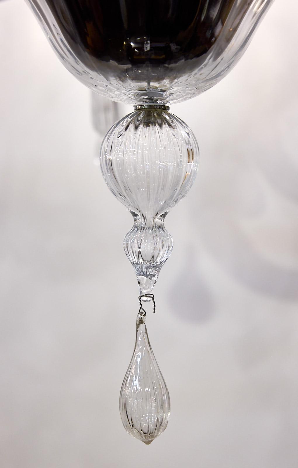 Murano Glass Five Arm Chandelier For Sale 1