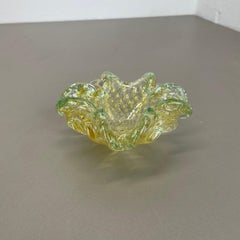 Murano Glass "Flakes" Bowl Element Shell Ashtray by Barovier + Toso, Italy, 1970