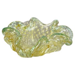 Murano Glass "Flakes" Bowl Element Shell Ashtray by Barovier + Toso, Italy, 1970