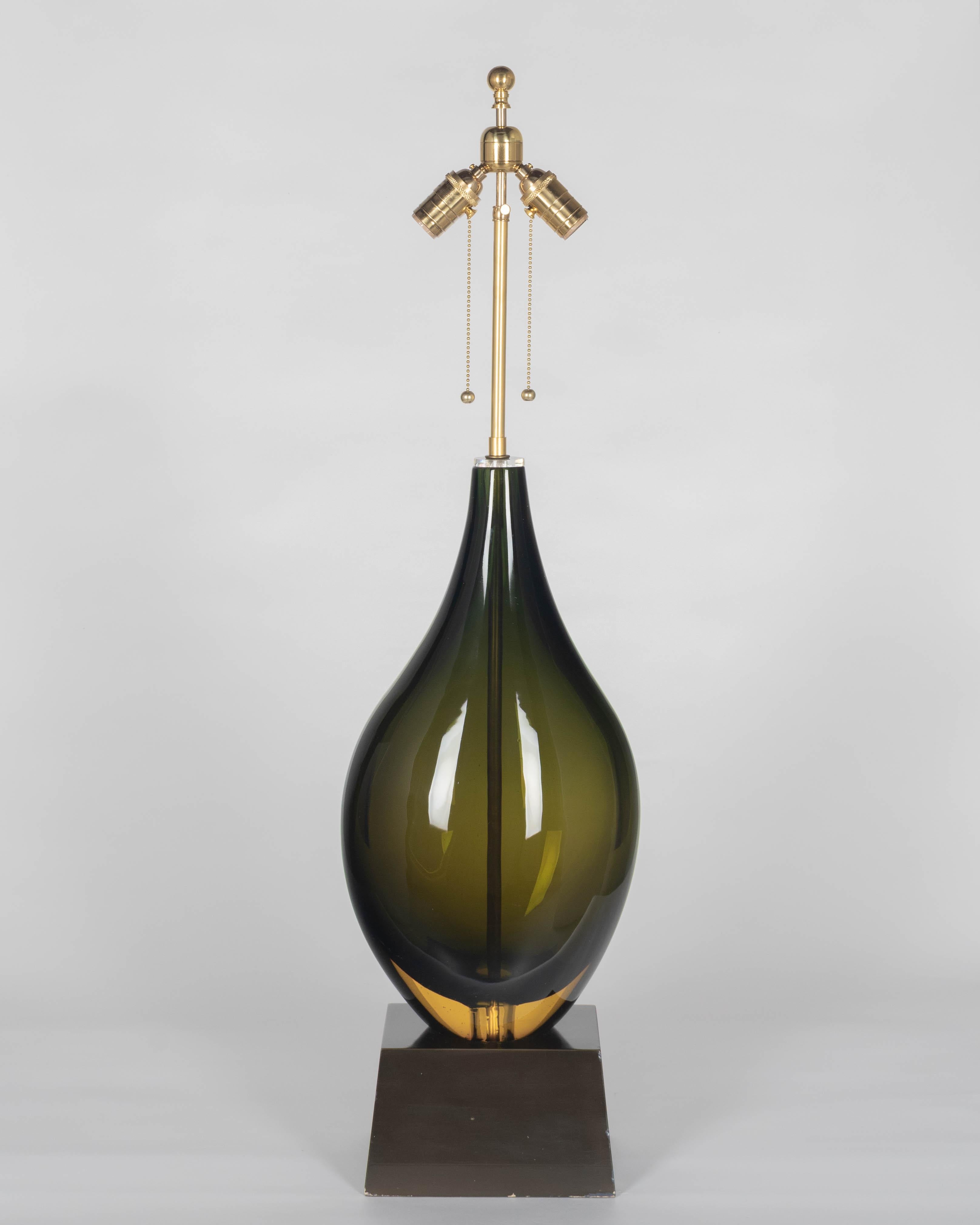 Mid-Century moderno Lampada in vetro di Murano Flavio Poli Seguso in vendita
