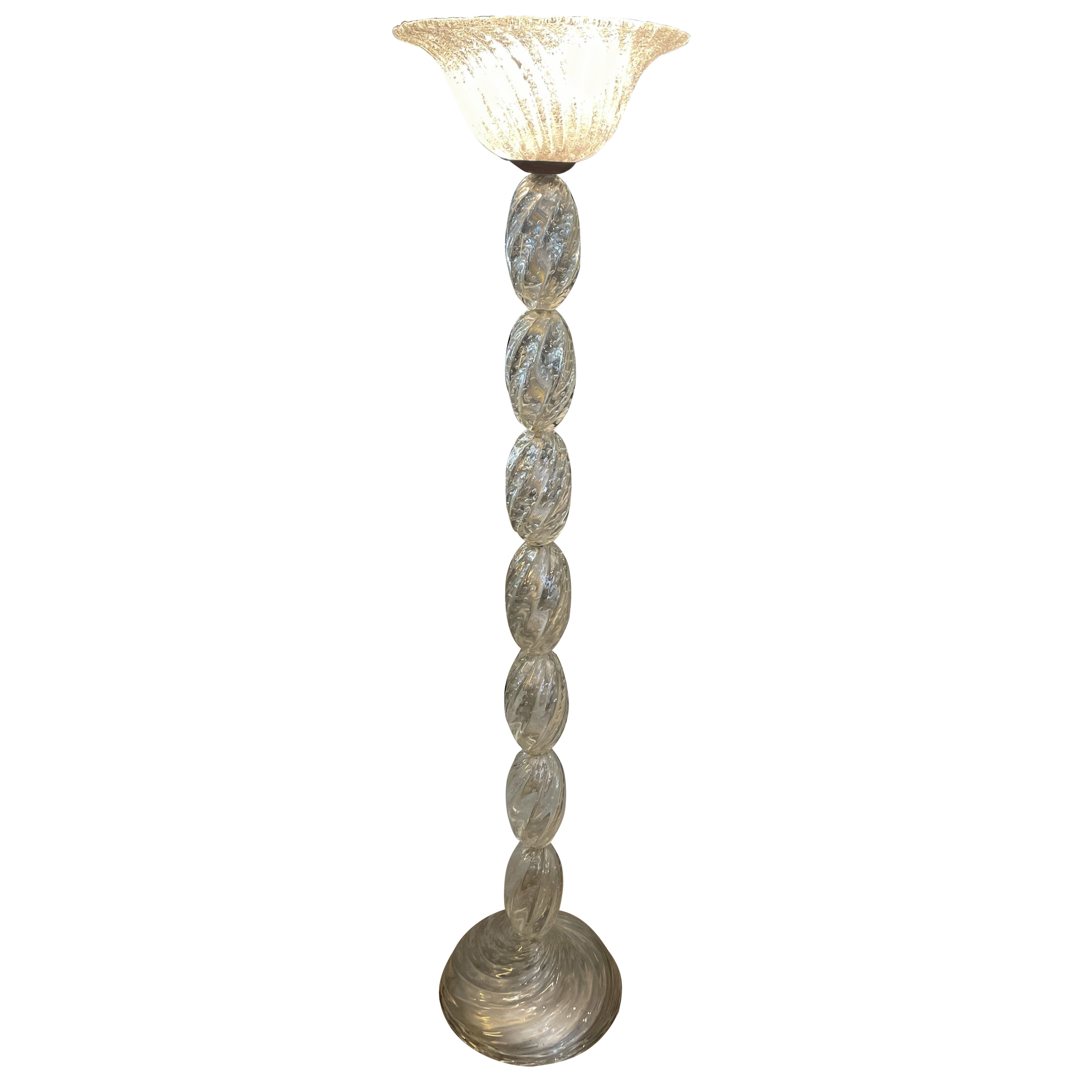 Murano Glass Floor Lamp by Barovier&Toso from 40s