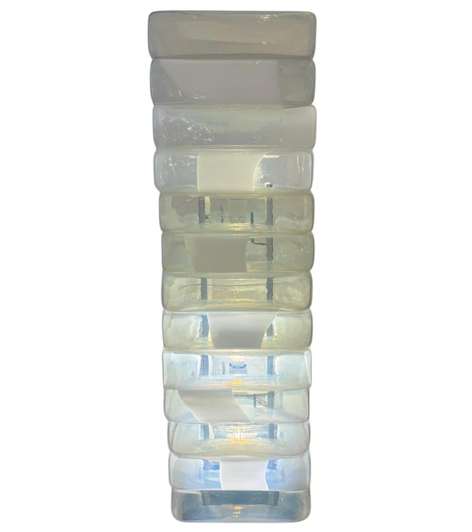 Lámpara de pie de cristal de Murano de Carlo Nason para Mazzega, década de 1960. Moderno de mediados de siglo en venta