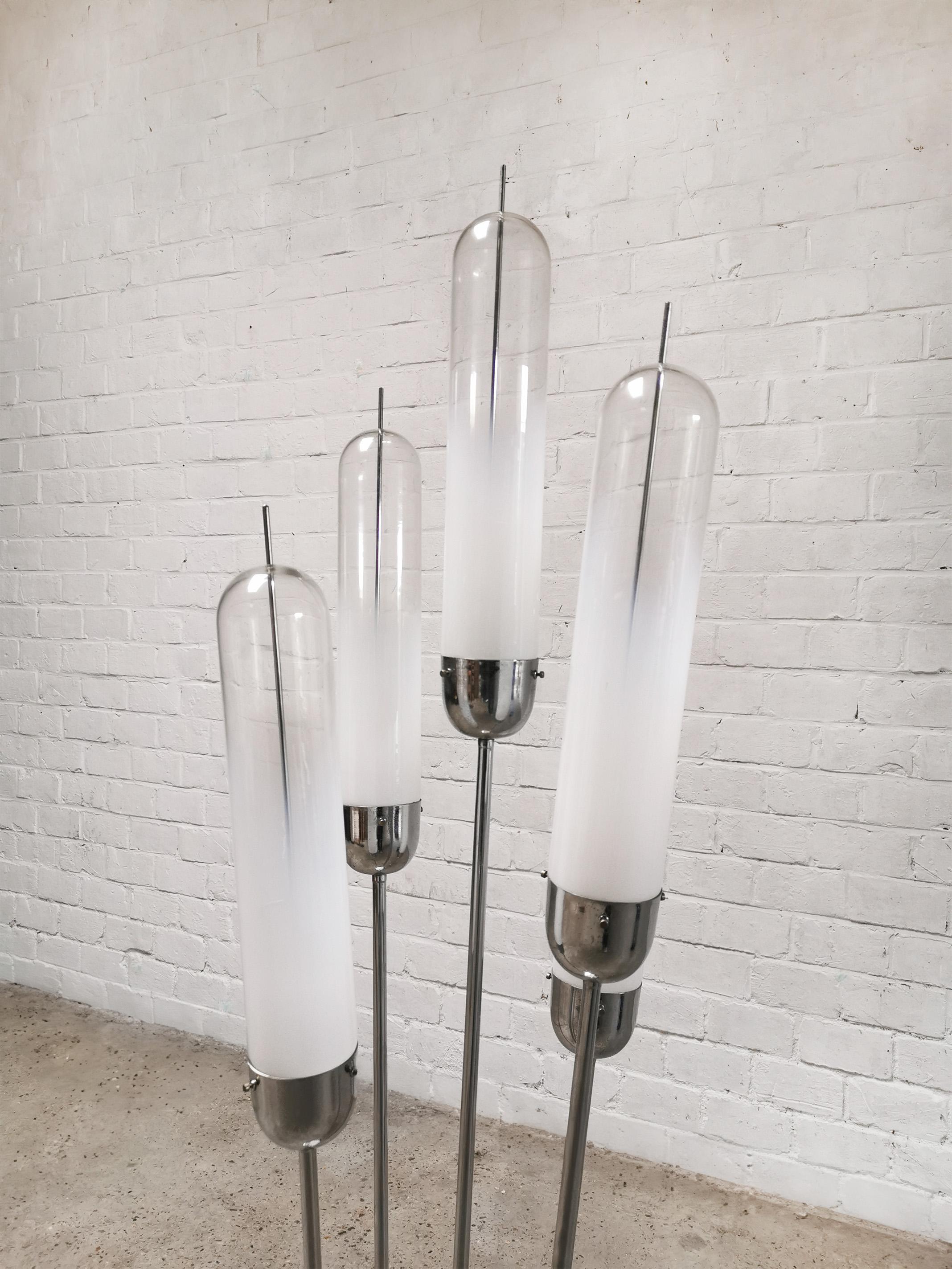 Mid-Century Modern Murano Glass Floor Lamp by Carlo Nason for Mazzega, 1960's For Sale