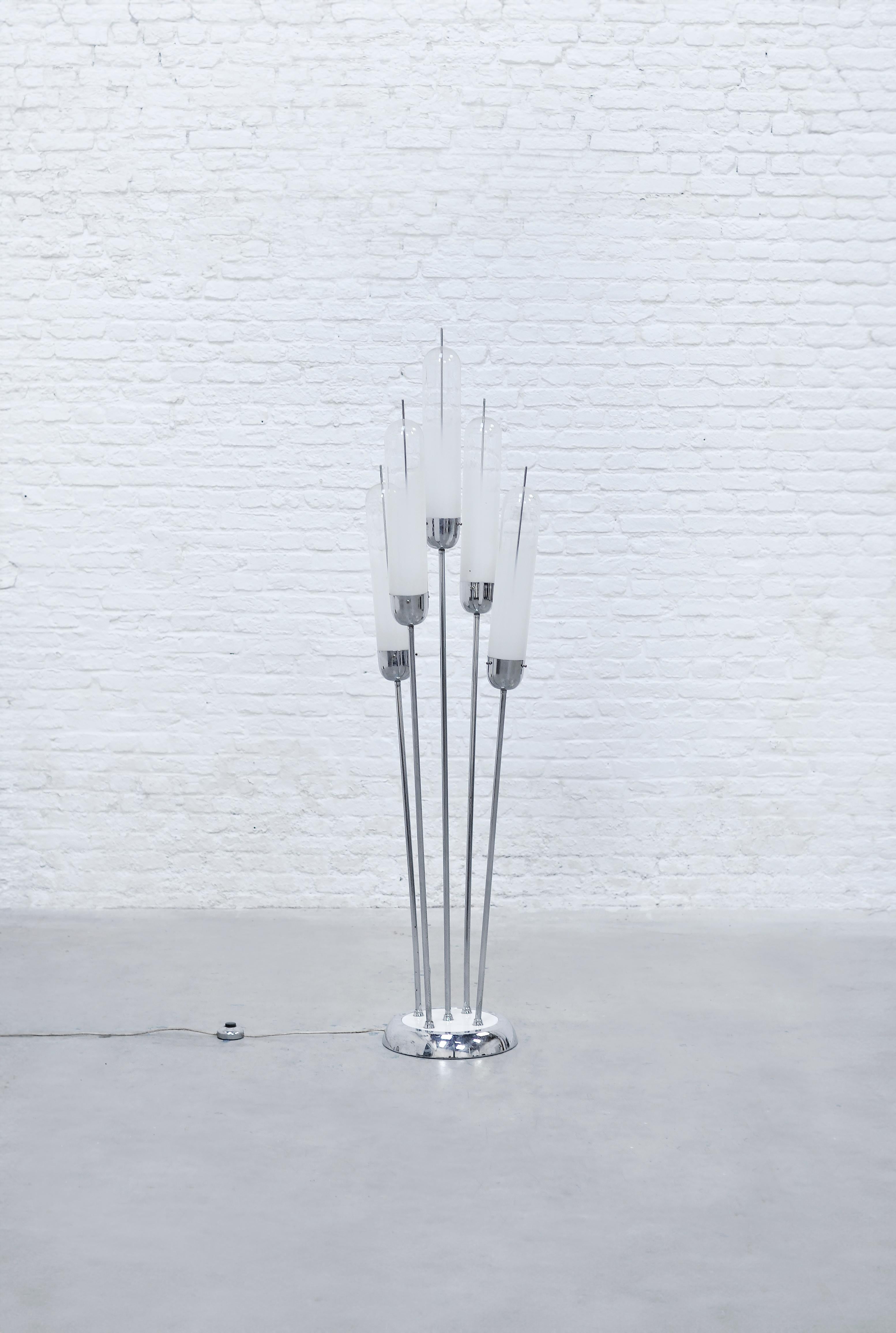 Mid-Century Modern Lampadaire en verre de Murano par Carlo Nason pour Mazzega, années 1960 en vente