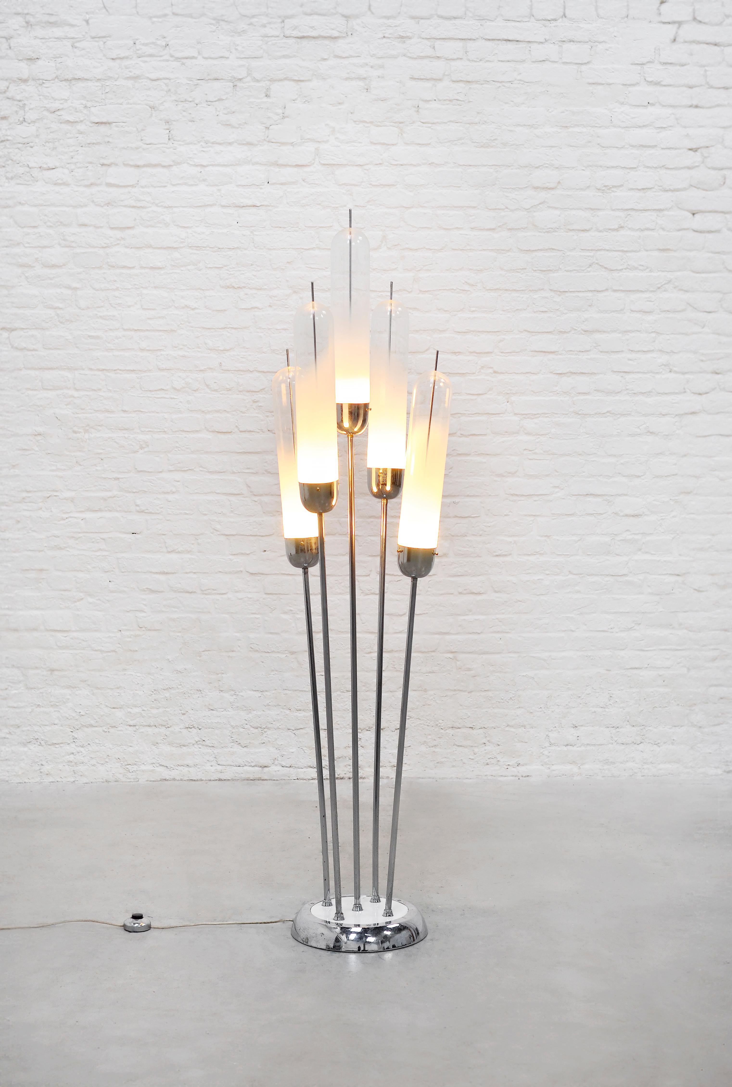Verre de Murano Lampadaire en verre de Murano par Carlo Nason pour Mazzega, années 1960 en vente