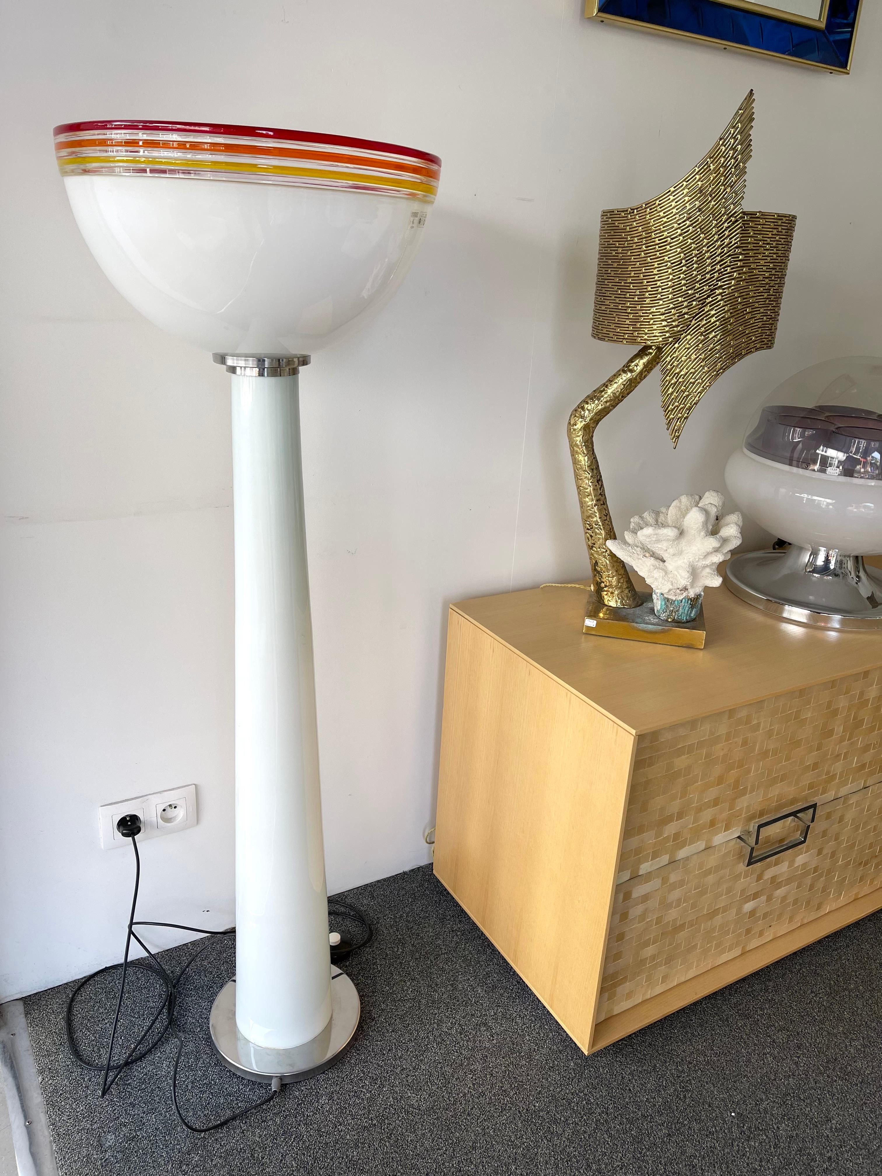 Murano Glass Floor Lamp by Roberto Pamio for Leucos, Italy, 1970s For Sale 5