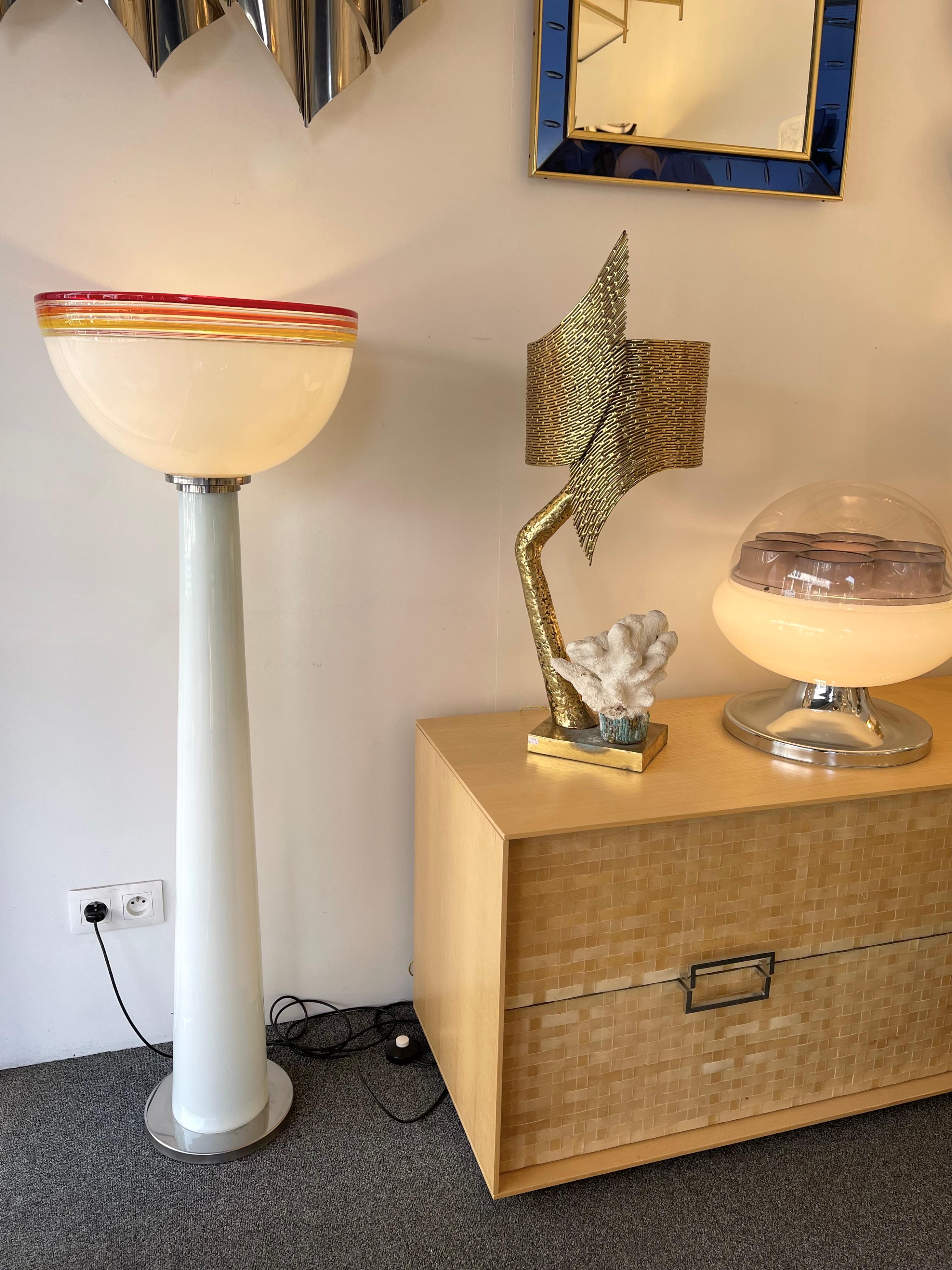 Murano Glass Floor Lamp by Roberto Pamio for Leucos, Italy, 1970s In Good Condition For Sale In SAINT-OUEN, FR