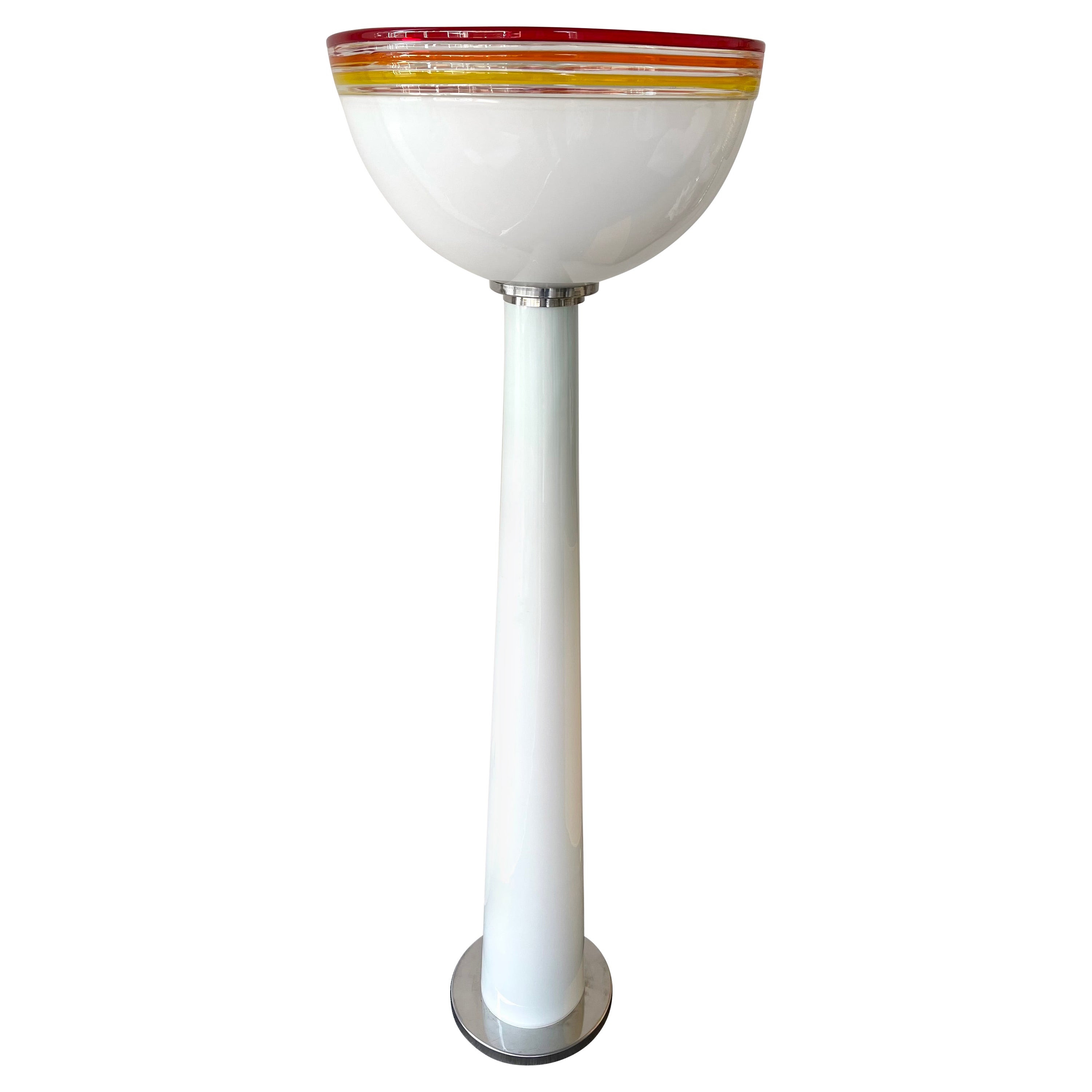 Murano Glass Floor Lamp by Roberto Pamio for Leucos, Italy, 1970s