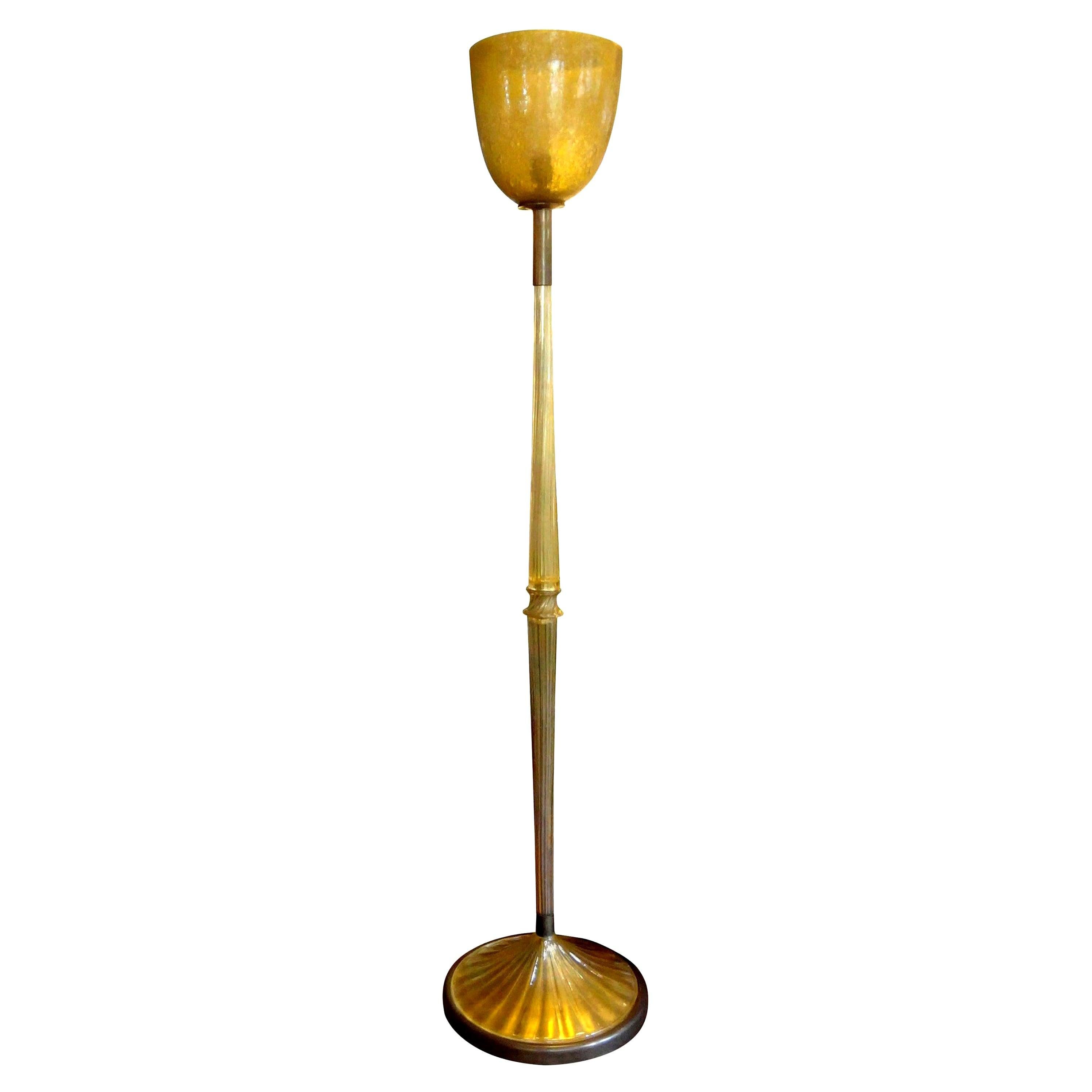 1940s Murano Glass Floor Lamp by Seguso at 1stDibs