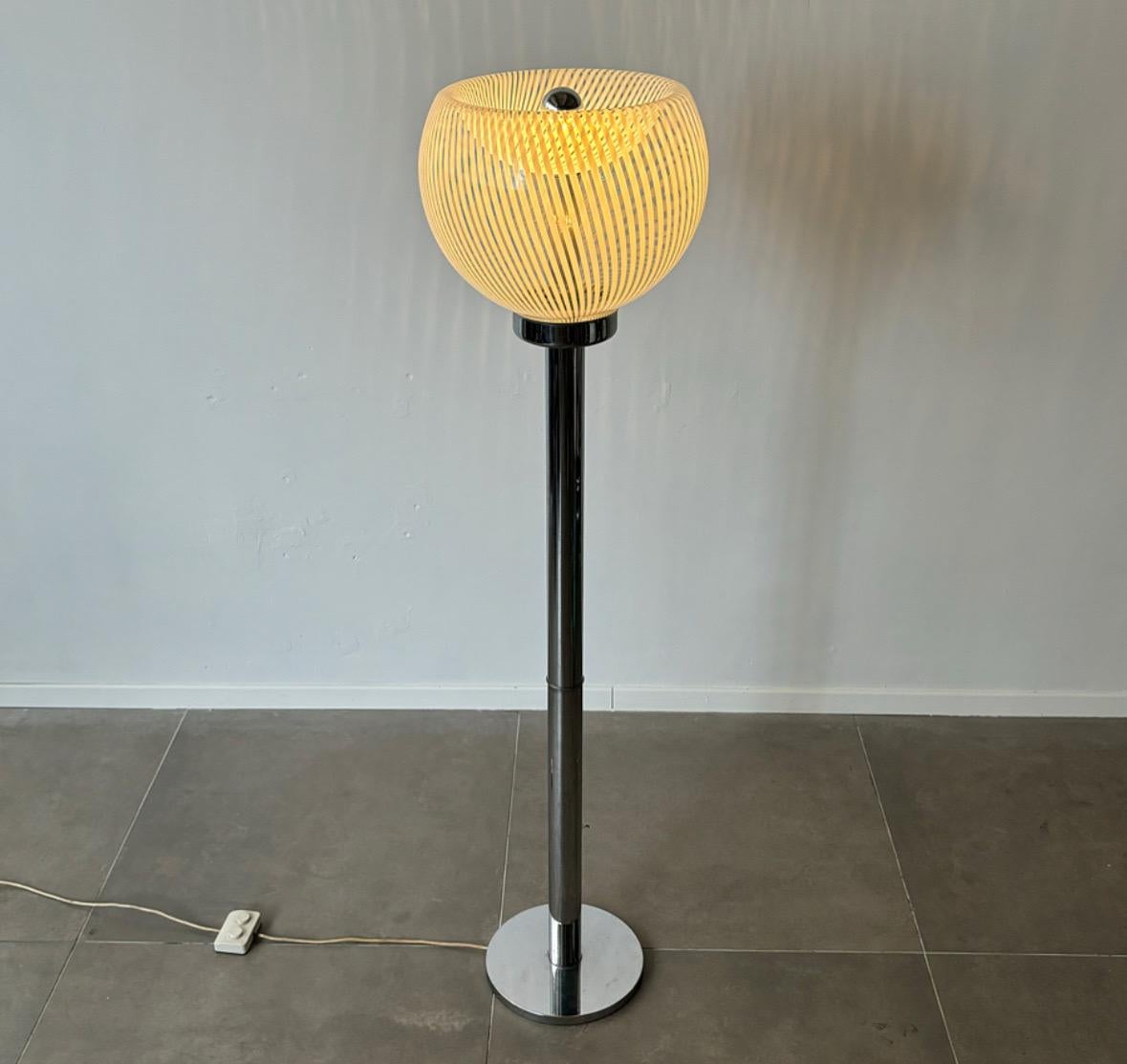 20th Century Murano glass floor lamp by Venini, 1970s Italy