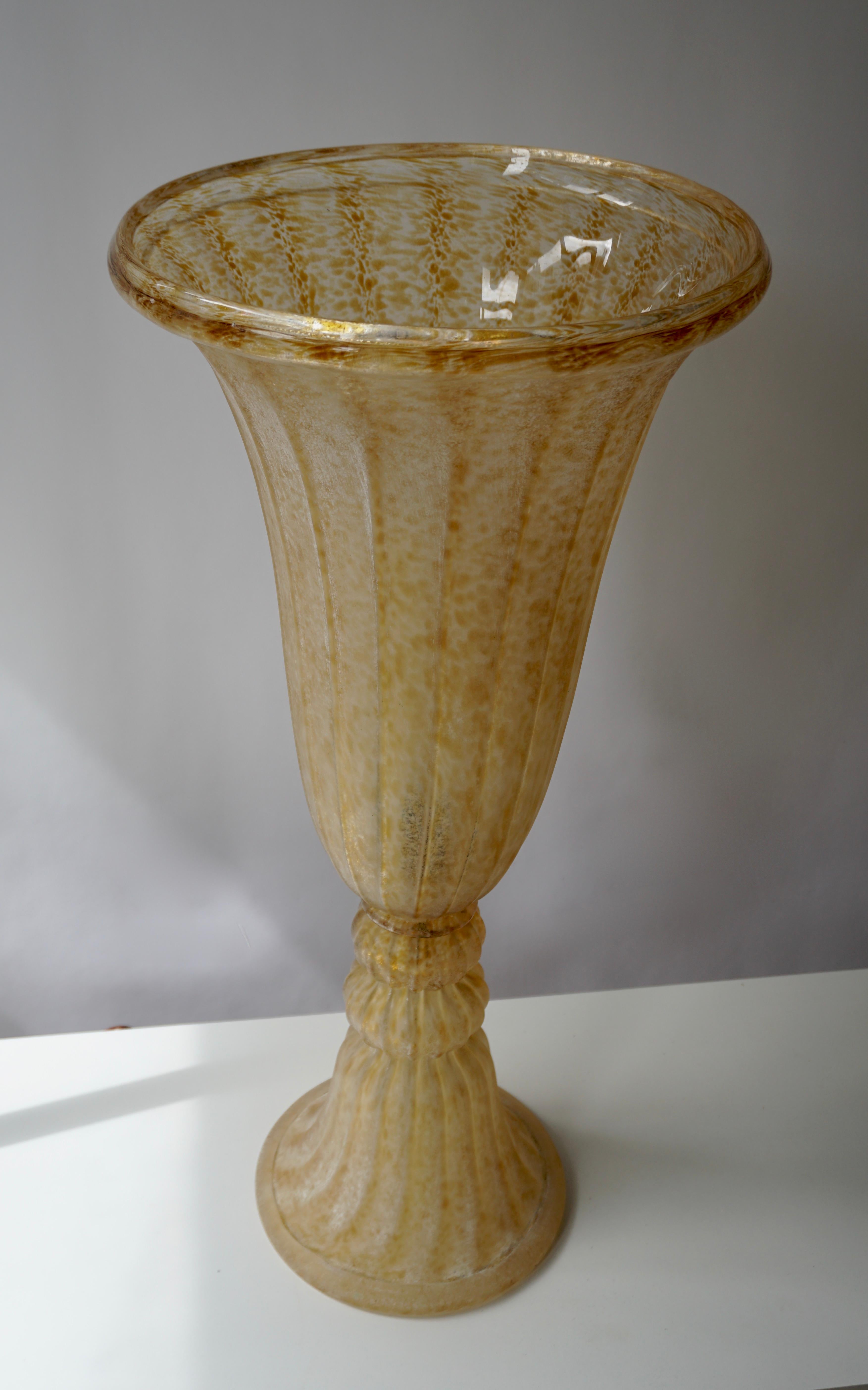 Hollywood Regency Murano Glass Floor Lamp For Sale
