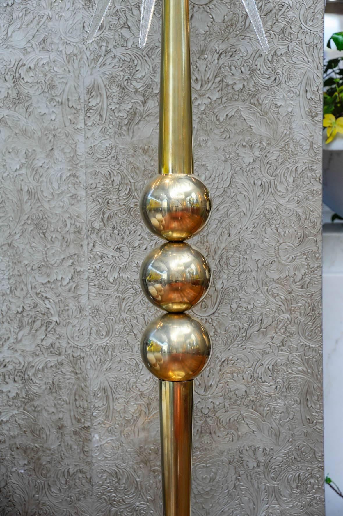 French Murano Glass Floor Lamp