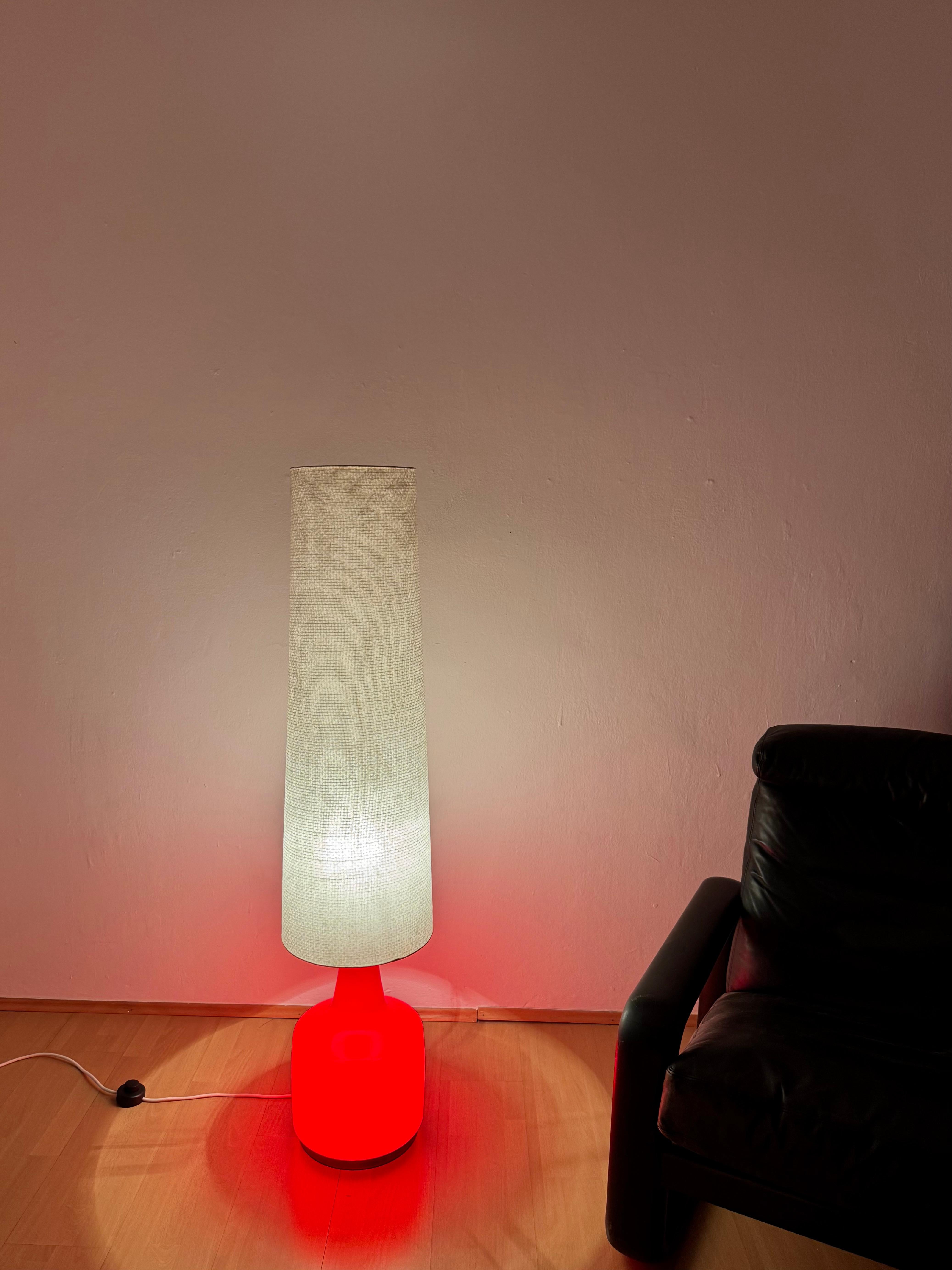 Lámpara de pie de cristal de Murano Metal en venta