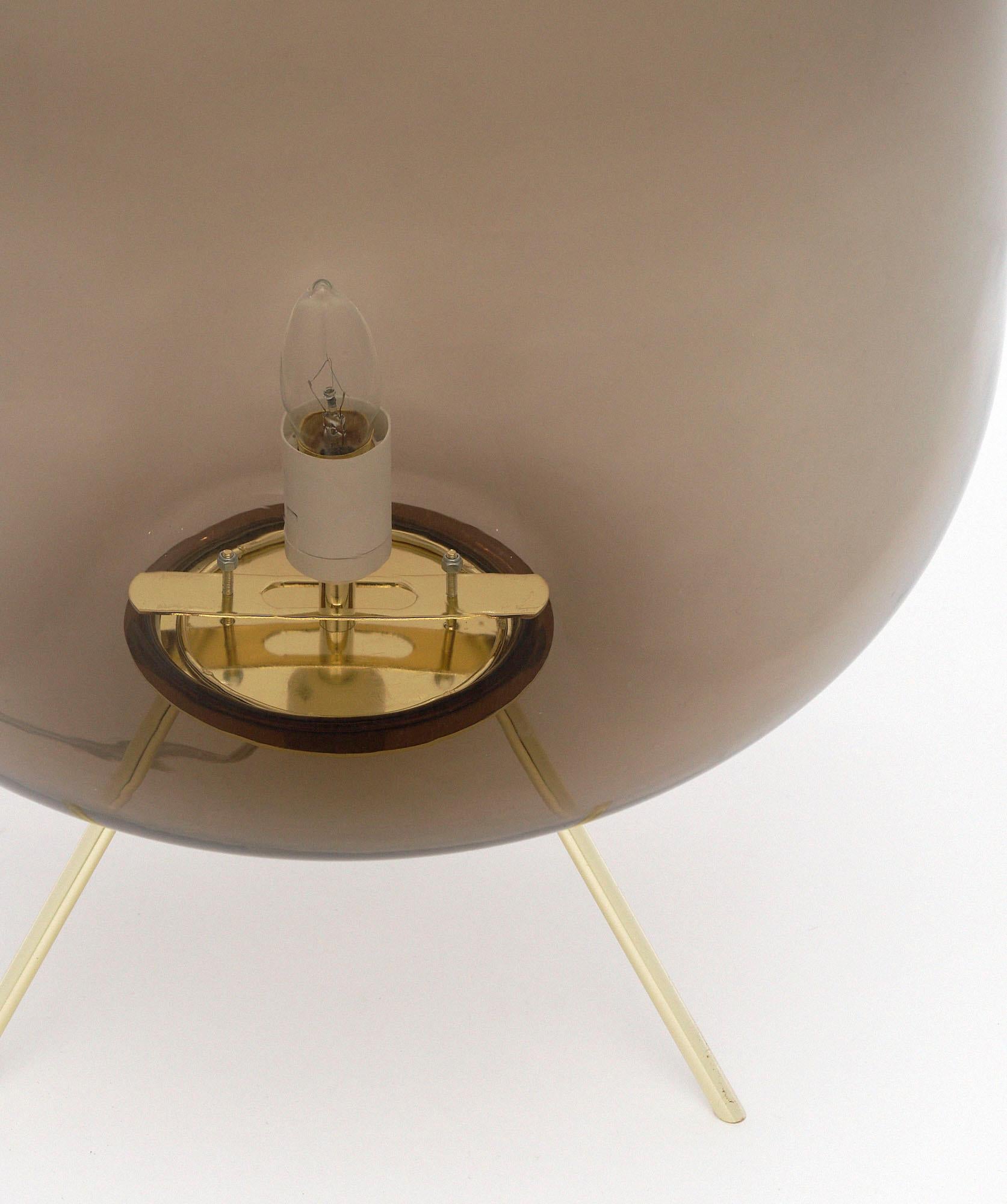 Brass Murano Glass Floor Lamp