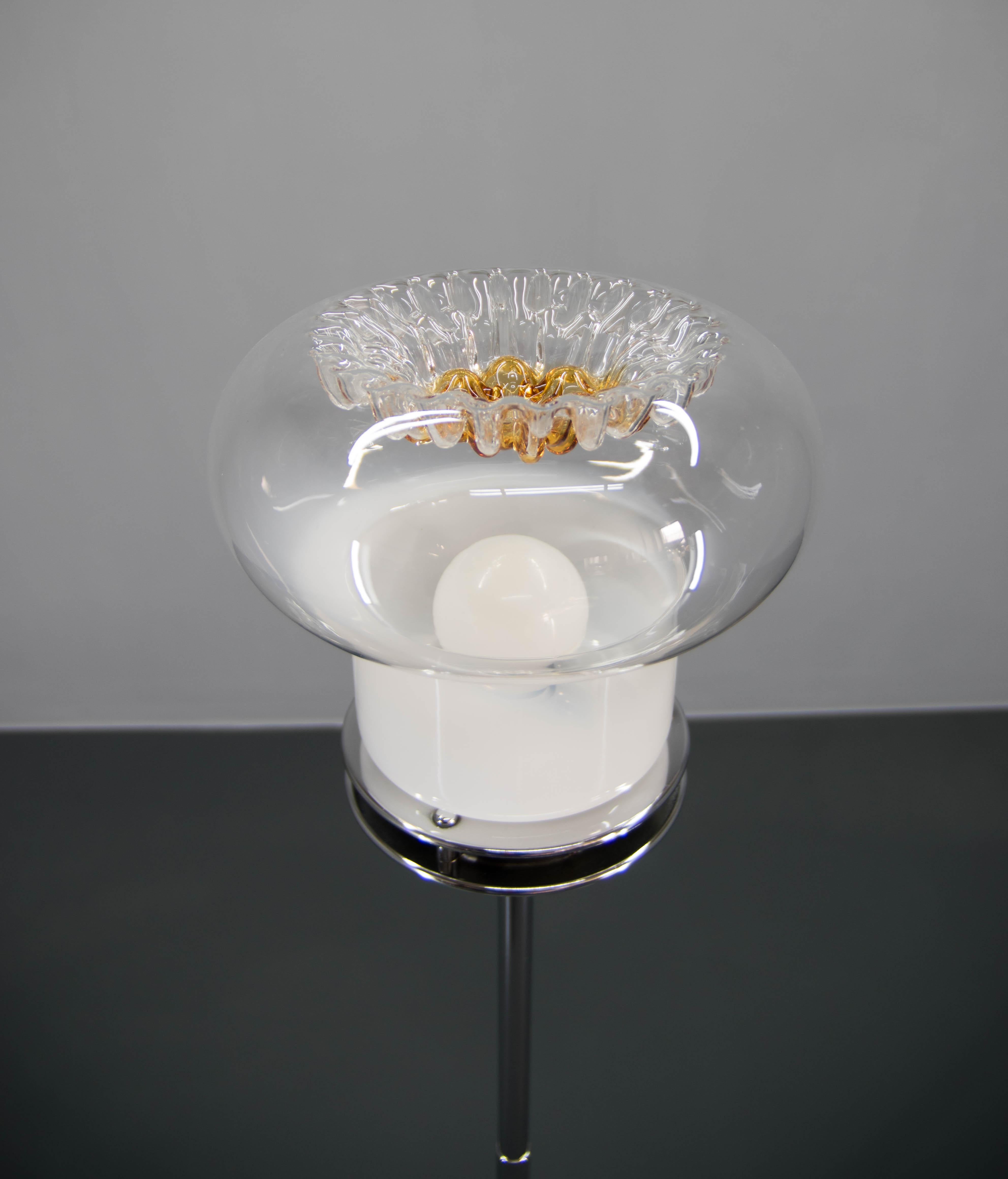 Murano Glass Floor Lamp, Italy, 1980s In Good Condition For Sale In Praha, CZ