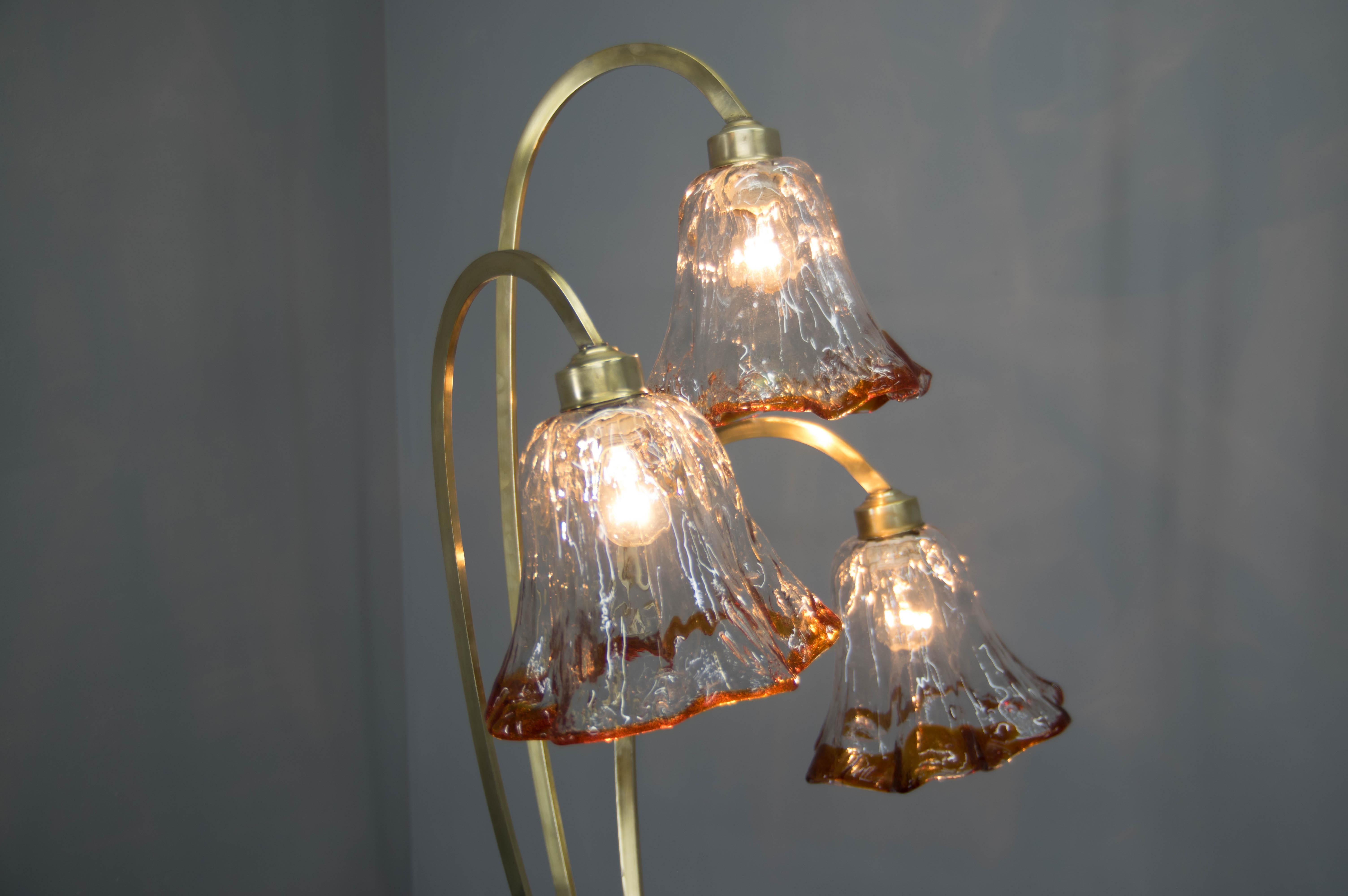 Murano Glass Floor Lamp, Italy, 1980s In Good Condition For Sale In Praha, CZ