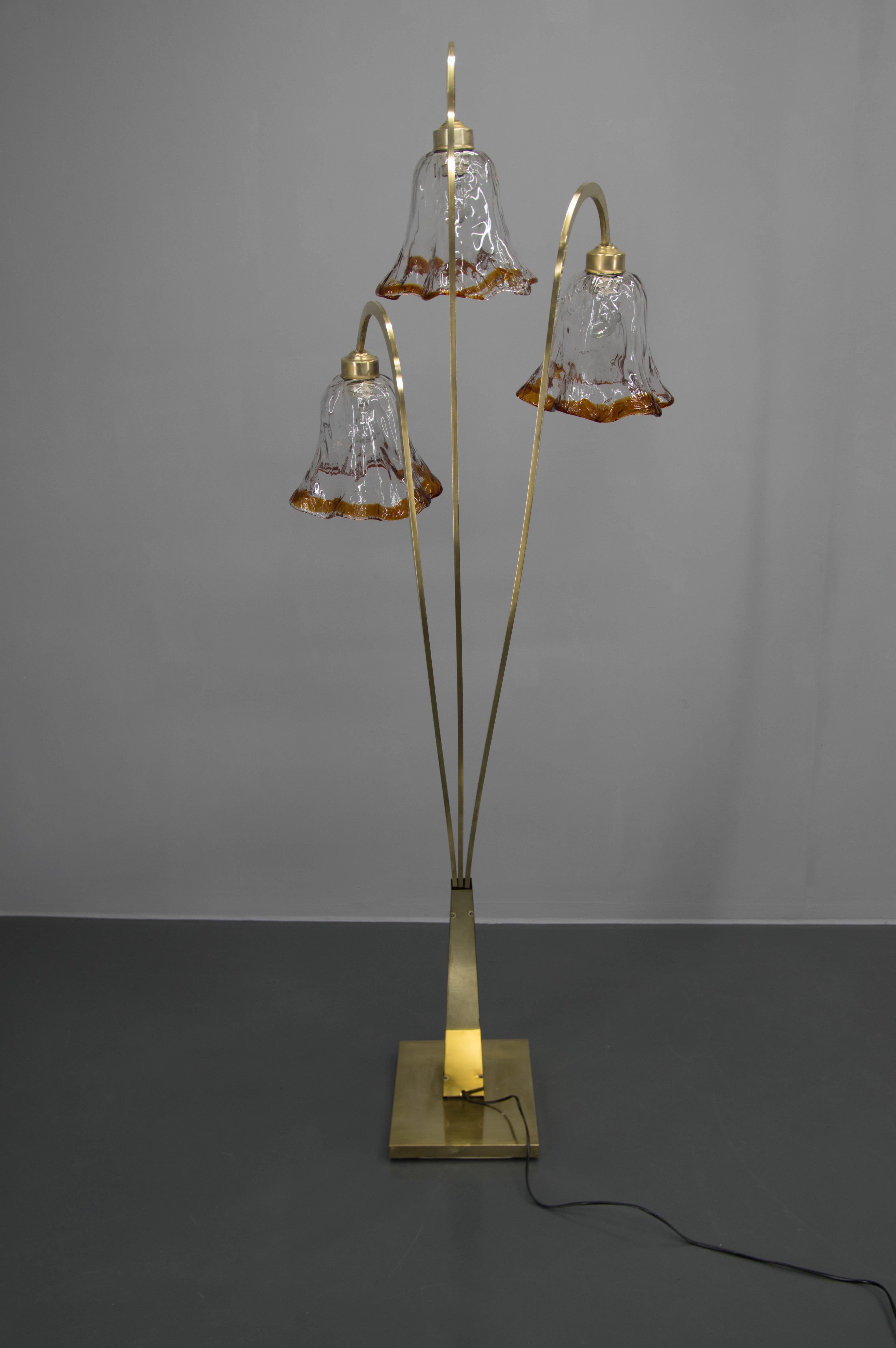 Murano Glass Floor Lamp, Italy, 1980s For Sale 1