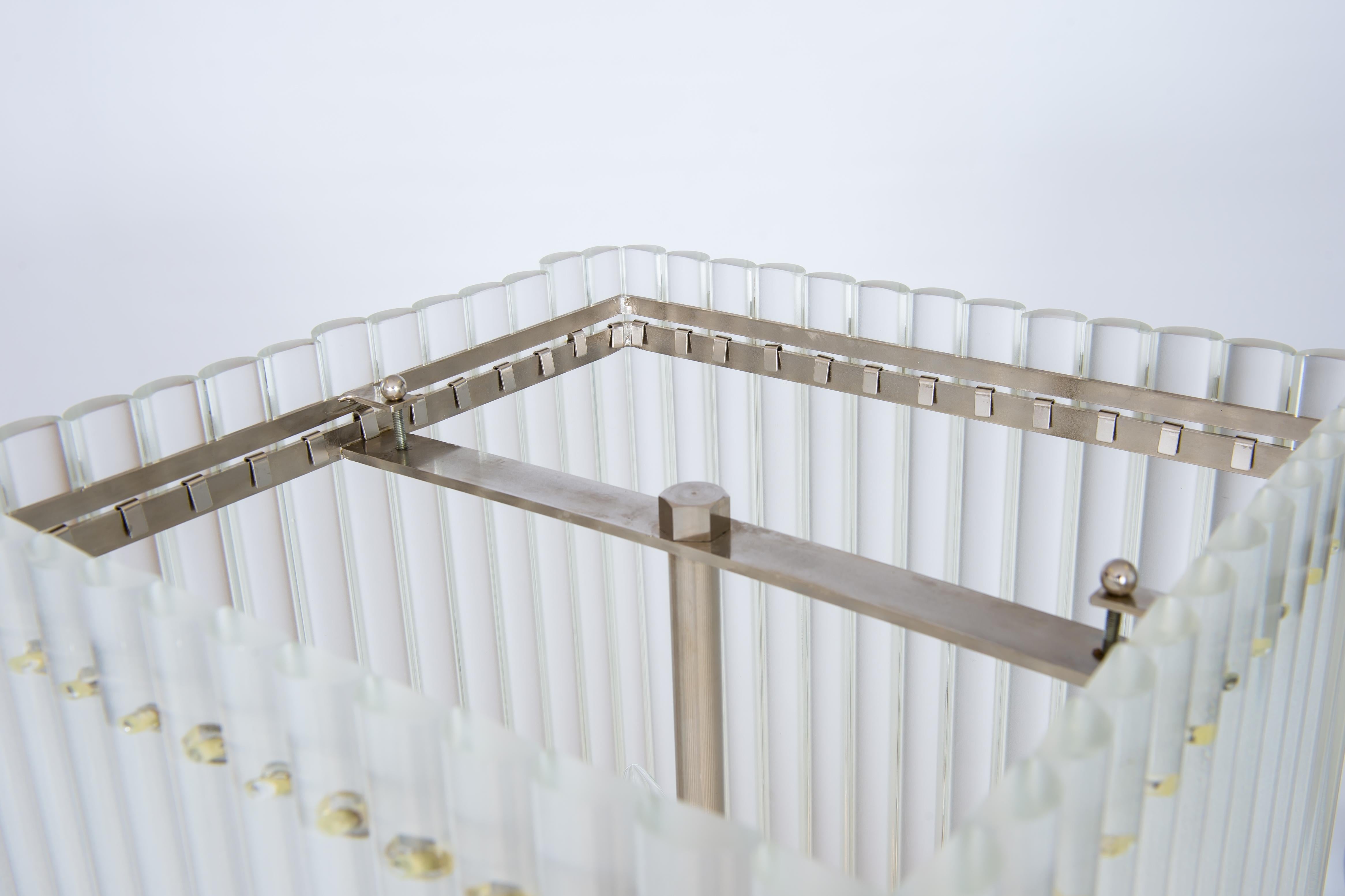 Lampadaire en verre de Murano : Classicisme postmoderne en cognac et cristal, Italie en vente 7